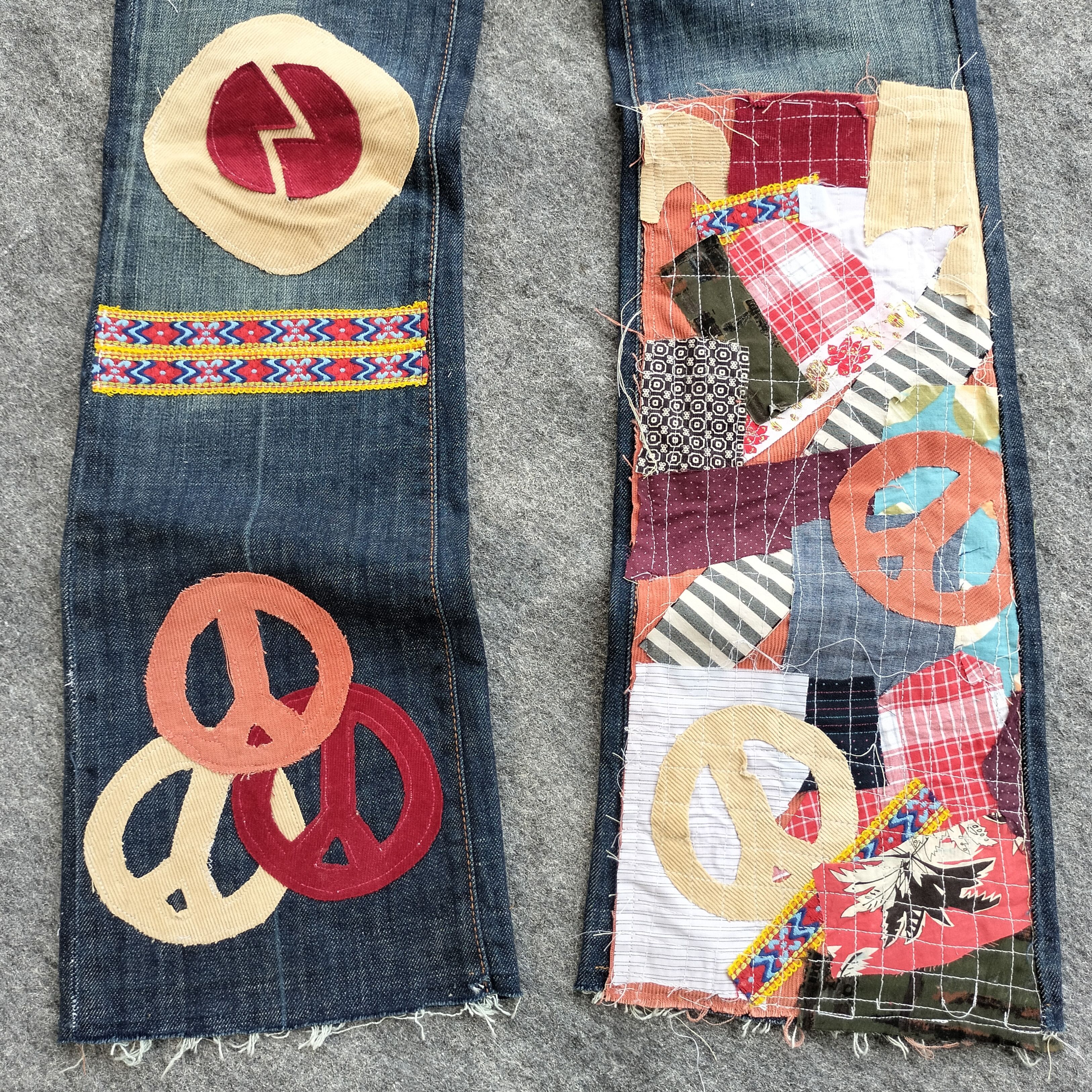 7 For All Mankind Peace patchwork boot cut denim Size US 29 - 2 Thumbnail