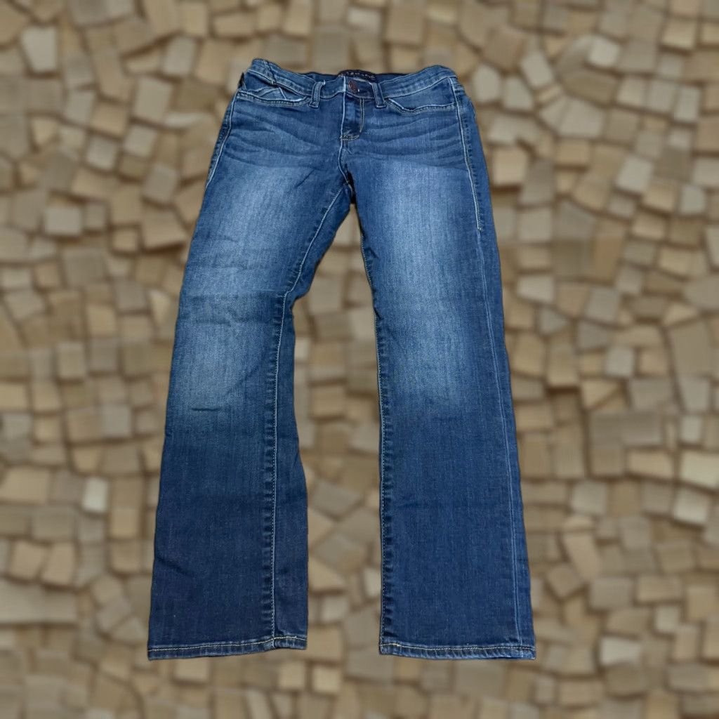 Vintage Rock & Republic Jeans Women's 6 Blue Denim Bootcut Mid Rise Regular Inseam 24 in 5-Pocket Pocketed Rock style Mens Womens Girls Size 28" / US 6 / IT 42 - 1 Thumbnail