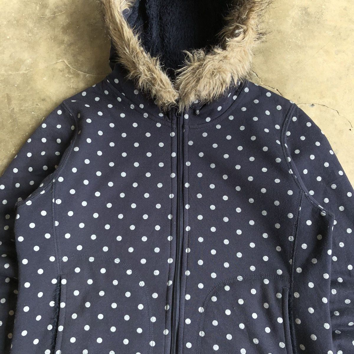 Hysteric Glamour 2000s GU Polkadot Motif Fur Ziphoodie Navy Lgb Ifsixwasnine Size US M / EU 48-50 / 2 - 3 Thumbnail