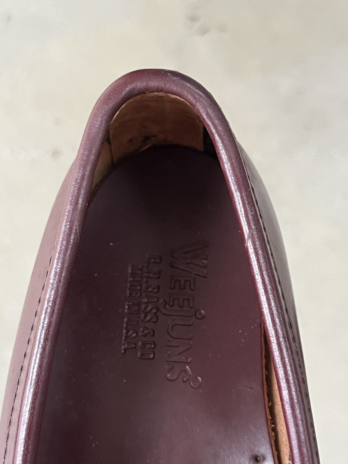 Vintage G.H Bass Weejuns The Row Inspired Burgundy Penny Loafers Size US 7 / IT 37 - 7 Thumbnail