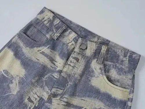 Japanese Brand Tie dye Technical denim cargo pants Men Size US 33 - 4 Thumbnail