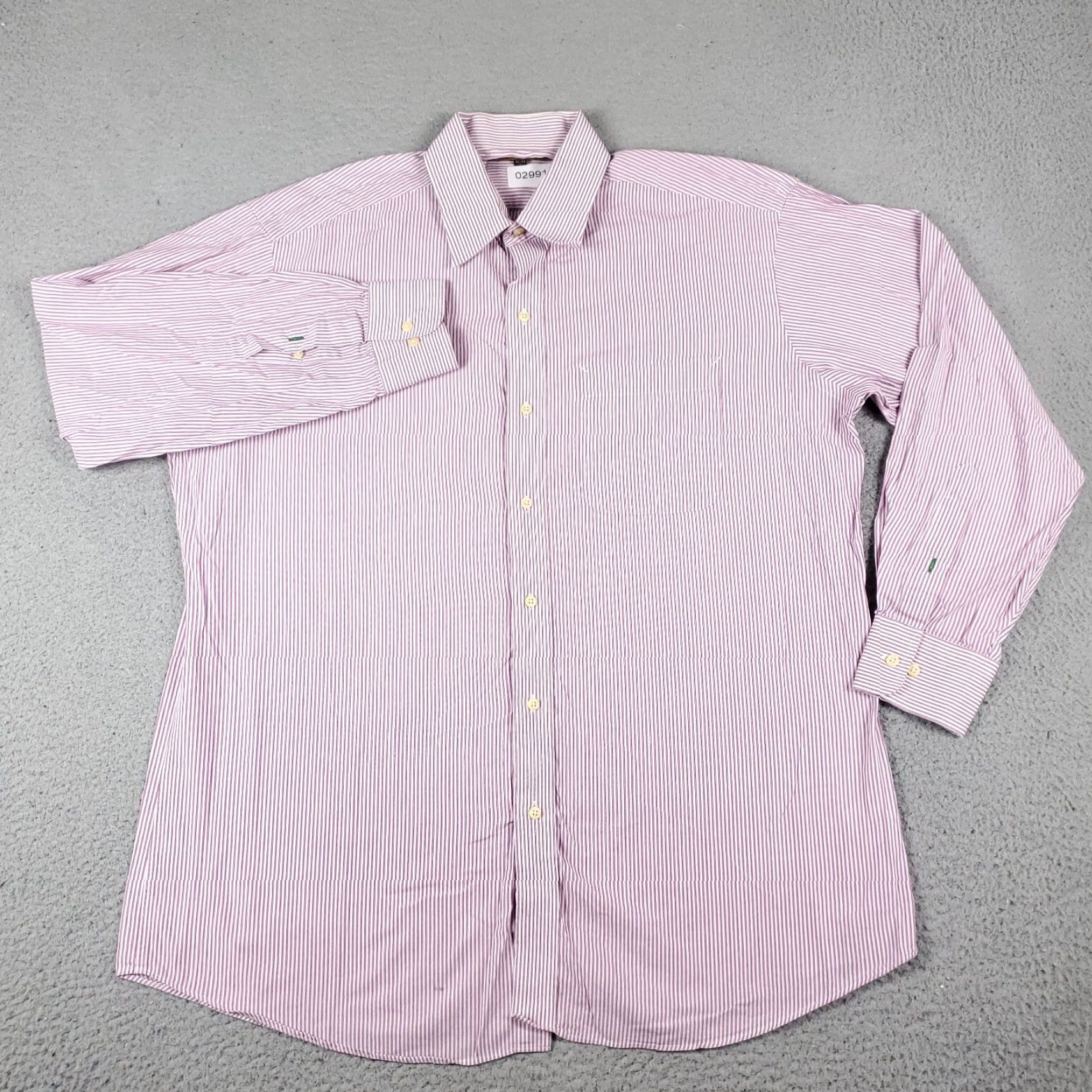 Tommy Hilfiger Tommy Hilfiger Shirt Mens Large Purple White Striped Button Up Long Sleeve Shirt | Button-Up | Mens L Purple White Striped Cotton Woven Size US L / EU 52-54 / 3 - 2 Thumbnail