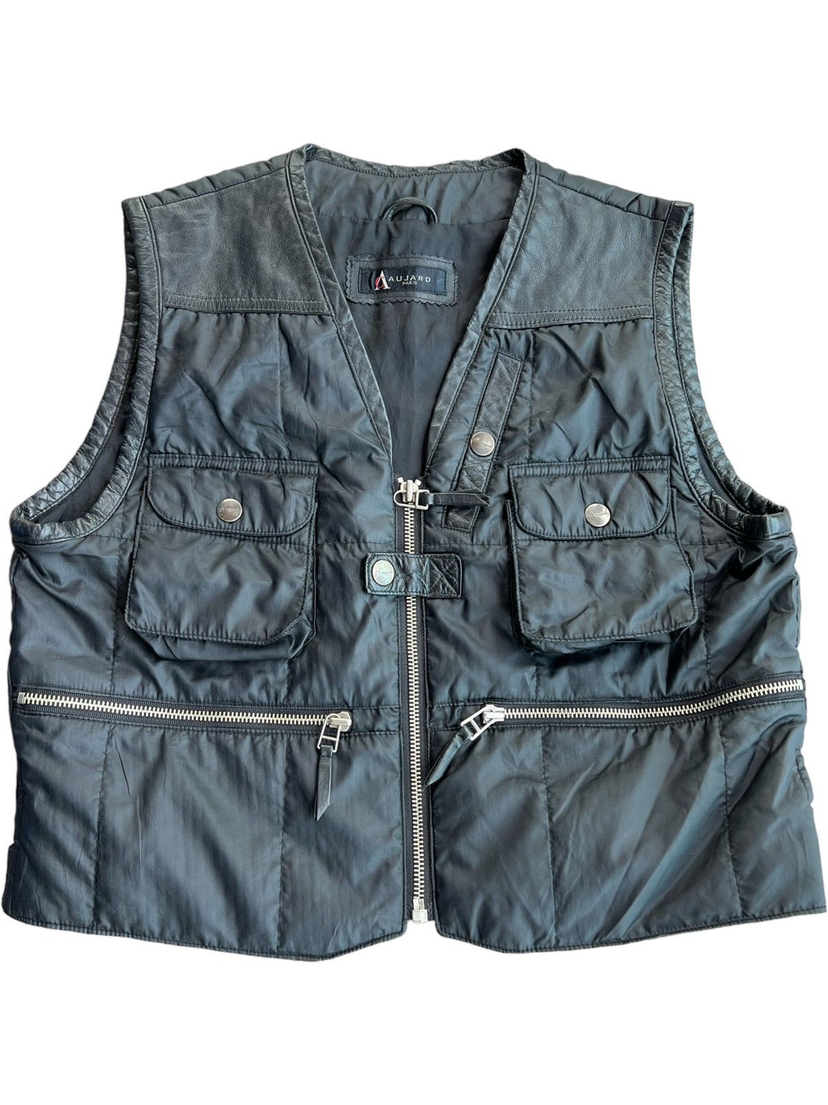 Other 🔥DOPE!!! AC Aujard Tactical Cargo Leather Pocket Strap Vest Size US S / EU 44-46 / 1 - 2 Thumbnail