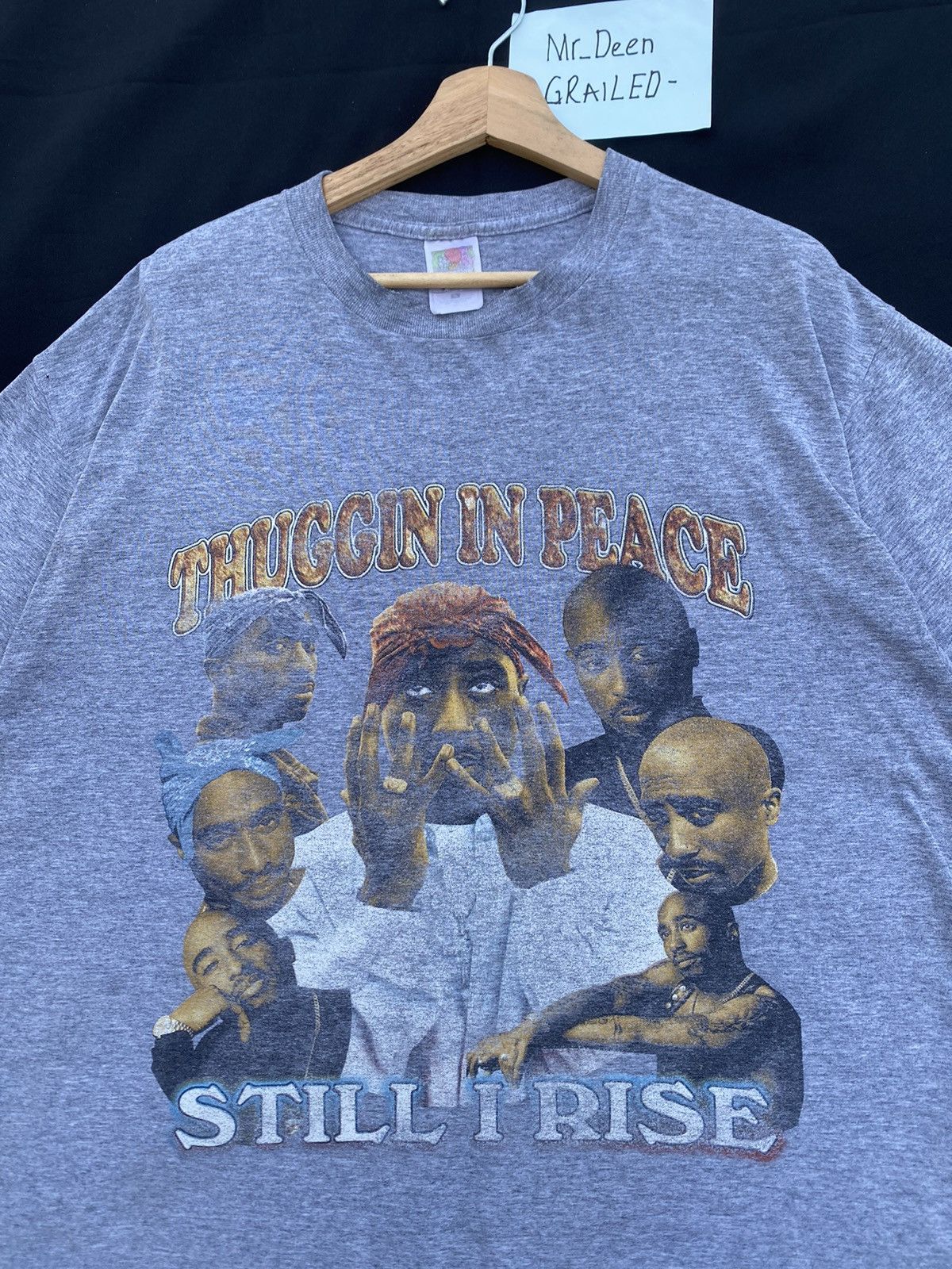 Rap Tees Vintage Tupac Shakur “Thuggin In Peace” Still I Rise Tee Size US L / EU 52-54 / 3 - 8 Thumbnail