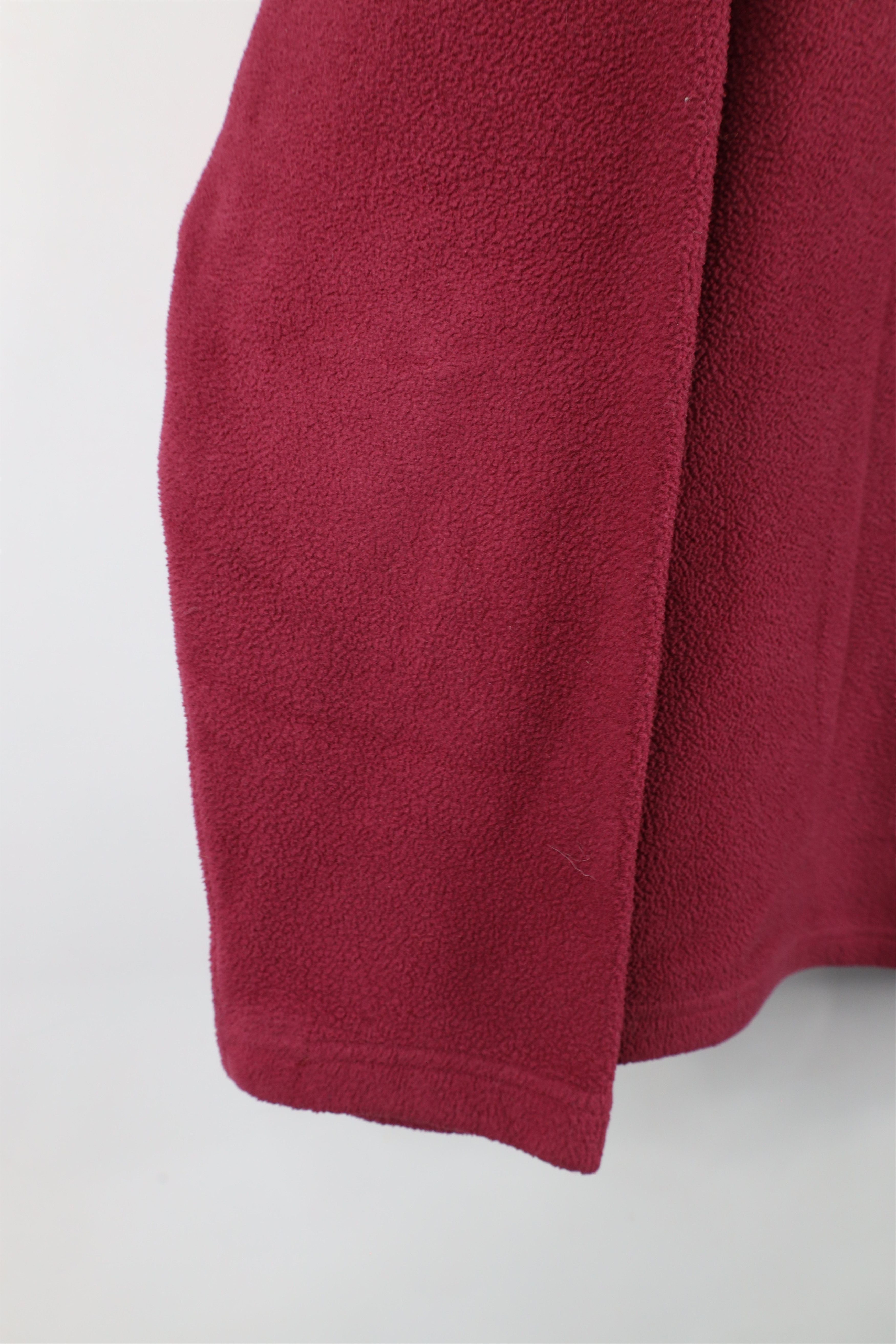 L.L. Bean × Vintage Vintage LL Bean Blank Fleece V-Neck Sweater Berry Red Size L / US 10 / IT 46 - 6 Thumbnail