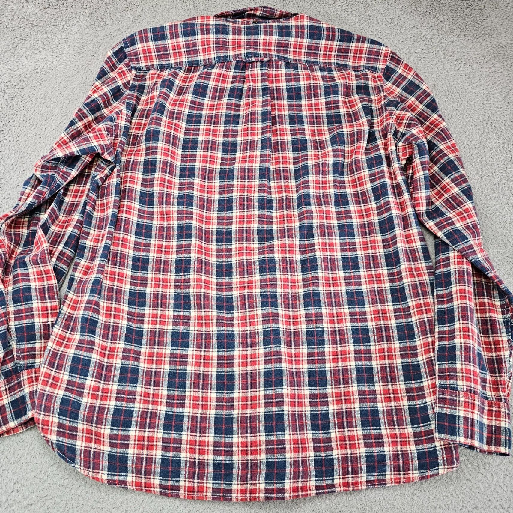 H&M H&M Shirt Mens Size Medium Red Plaid Knit Button Up Long Sleeve Casual Preppy Shirt Size US M / EU 48-50 / 2 - 6 Thumbnail