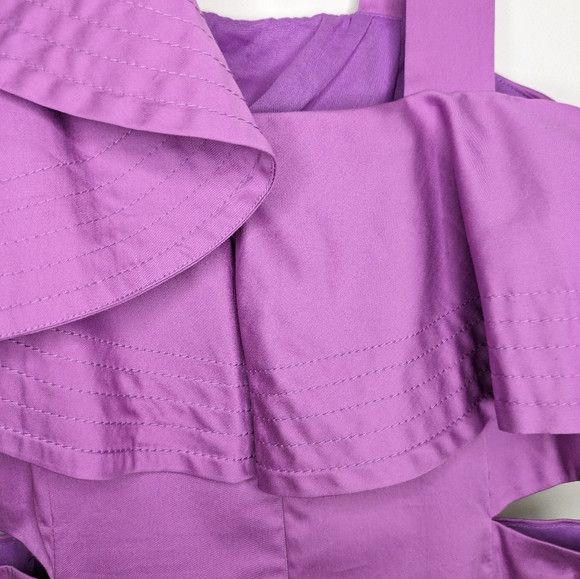 Veronica Beard Veronica Beard One Shoulder Cutout Maxi Dress Vivid Orchid Size XS / US 0-2 / IT 36-38 - 13 Thumbnail