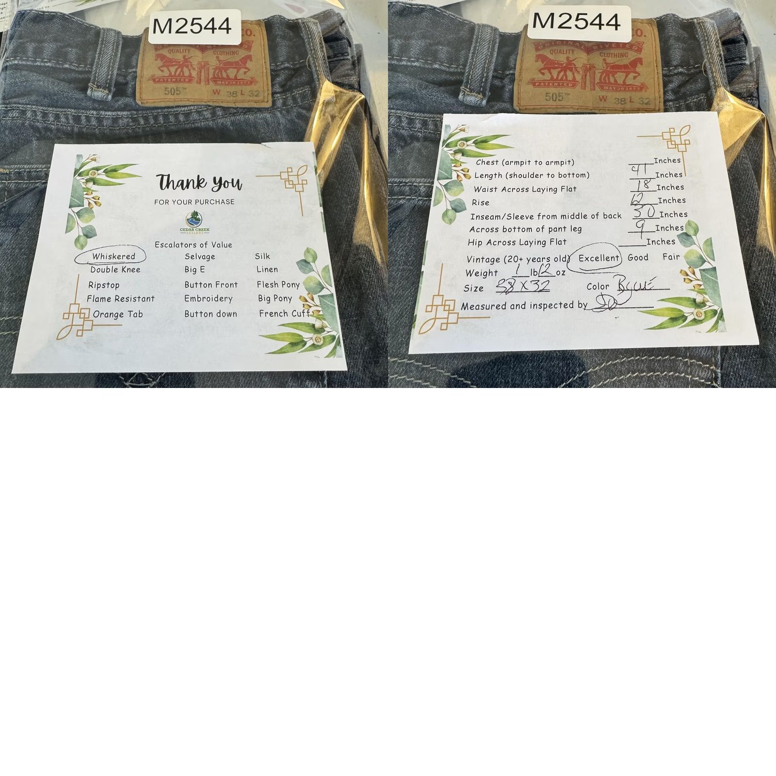 Levi's Levi's Levi's 505 Jeans Mens 38x32 Blue Denim Straight Leg Classic Medium Wash Mens Regular Size 38x32 5-Pocket Logo Zipper B Size US 38 / EU 54 - 8 Thumbnail