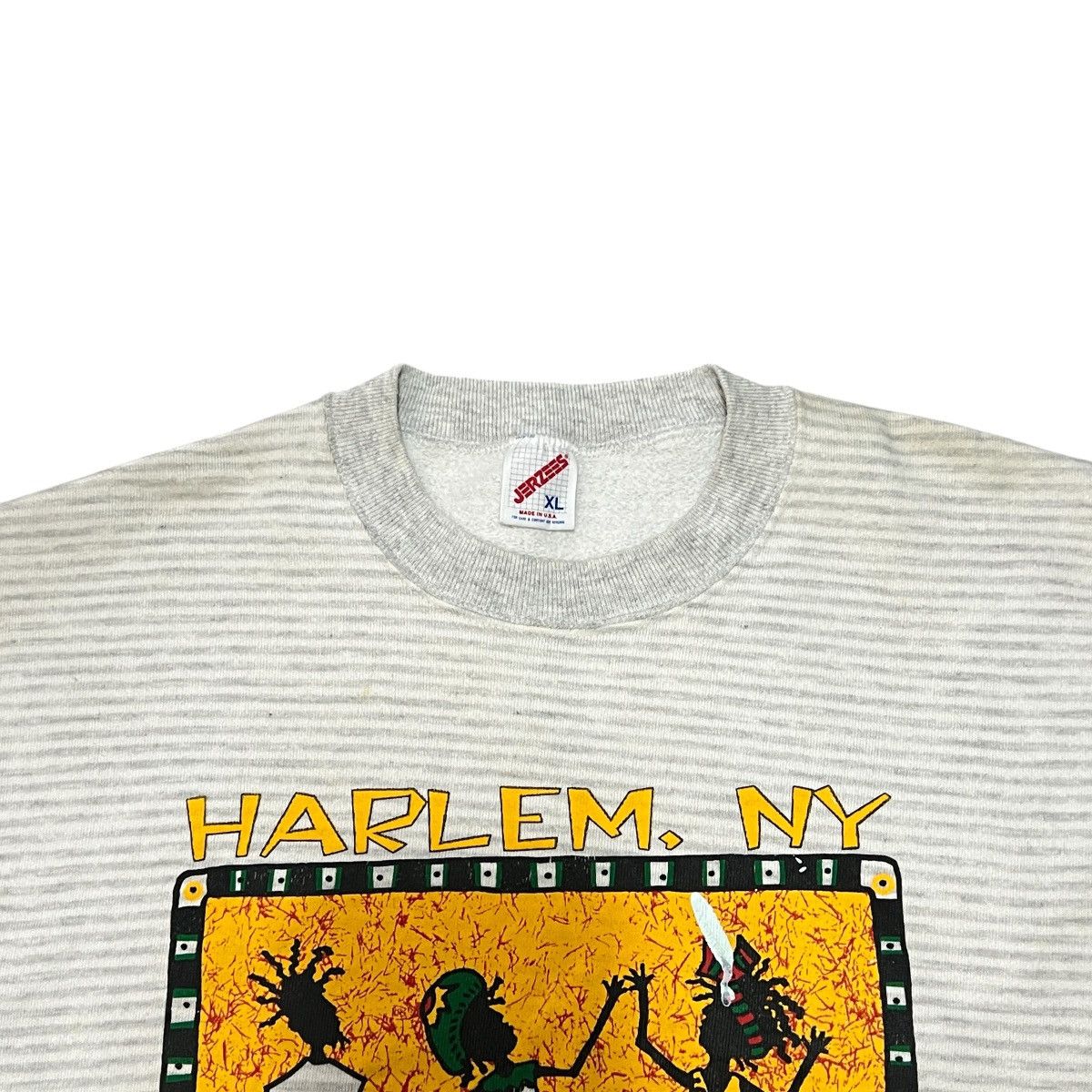 Vintage JERSEES Vintage Harlem New York Border Sweater Size US XL / EU 56 / 4 - 2 Thumbnail