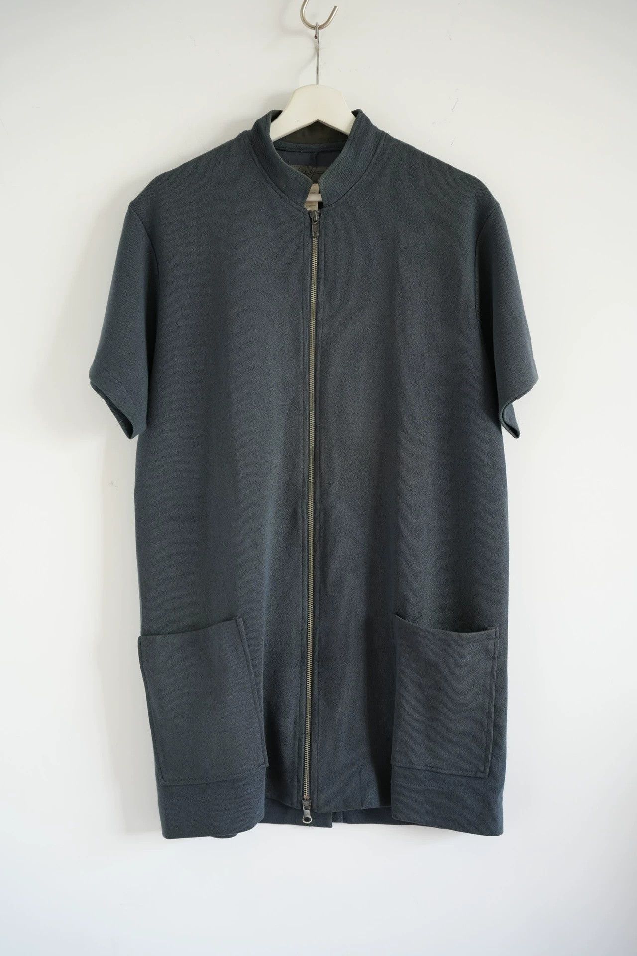 Yohji Yamamoto Yohji Yamamoto 98SS FogBlue Zip ShortSleeve Jacket Size US M / EU 48-50 / 2 - 1 Thumbnail