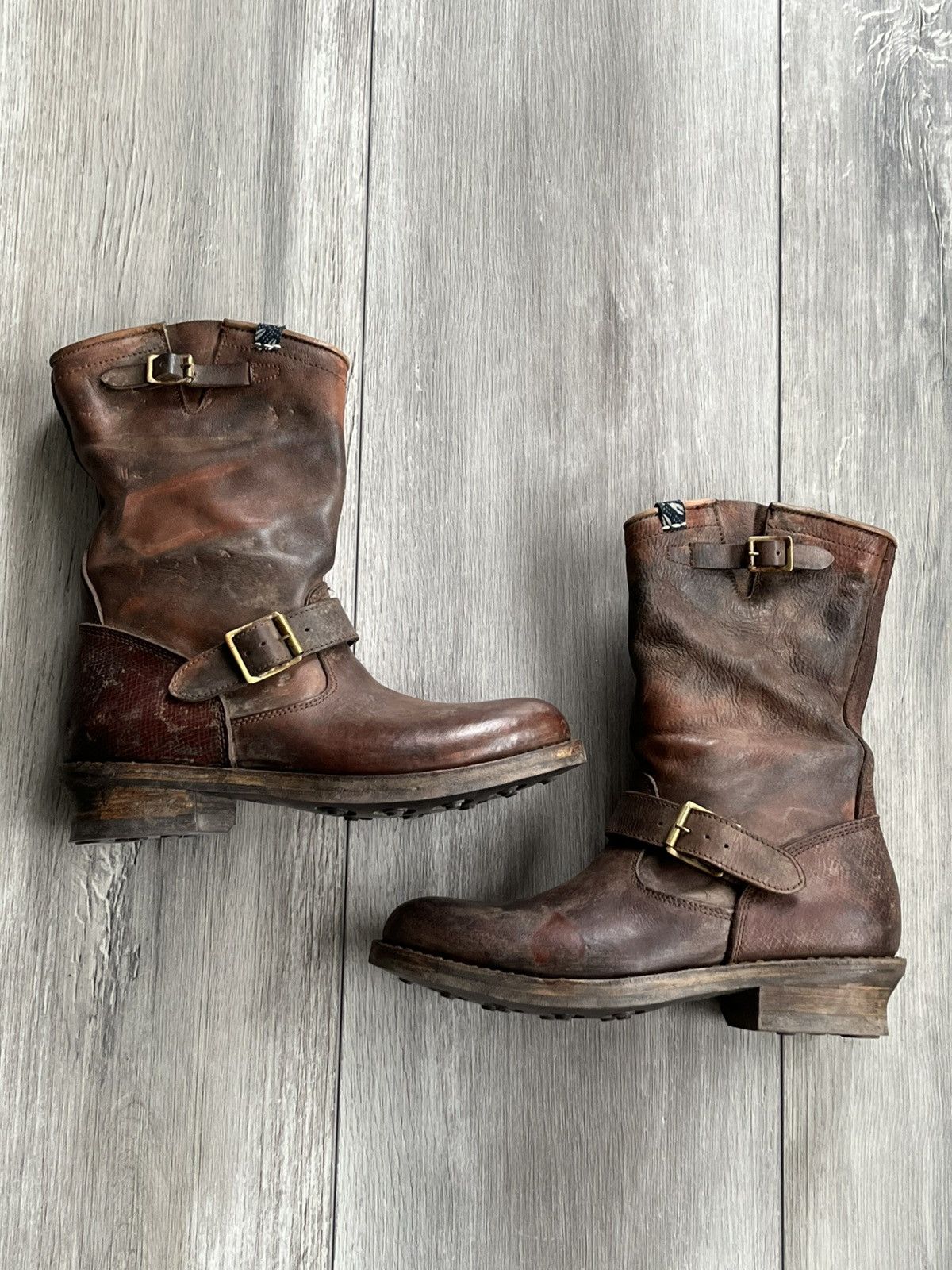 Visvim ICT T.W.O. Boots Mud Dyed brown size 8