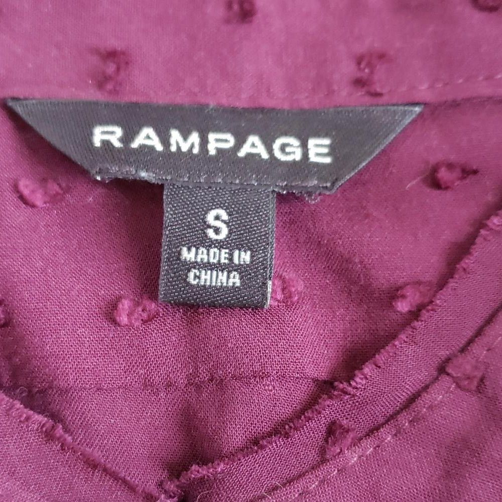 Designer CT747 Rampage Ladies Burgundy Long Sleeve Romance Shirt S Size S / US 4 / IT 40 - 7 Thumbnail