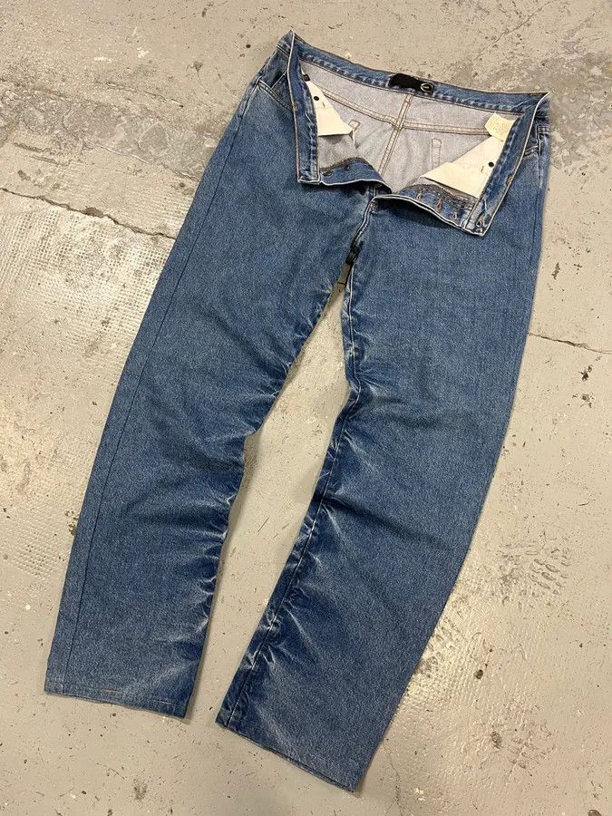 Just Cavalli 2000s Cavalli Blue Denim Faded Jeans Size US 34 / EU 50 - 6 Thumbnail