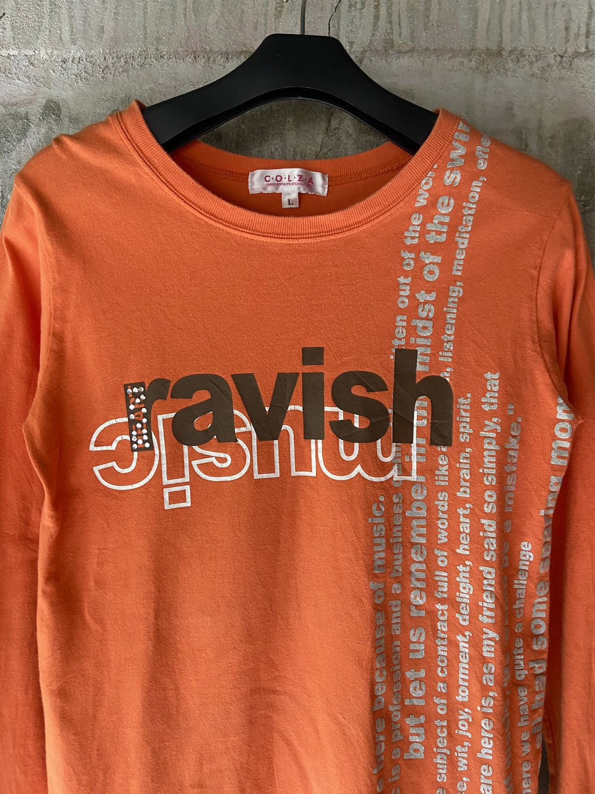 Japanese Brand C.O.L.Z.A QUOTES LONG SLEEVE Size US S / EU 44-46 / 1 - 4 Thumbnail