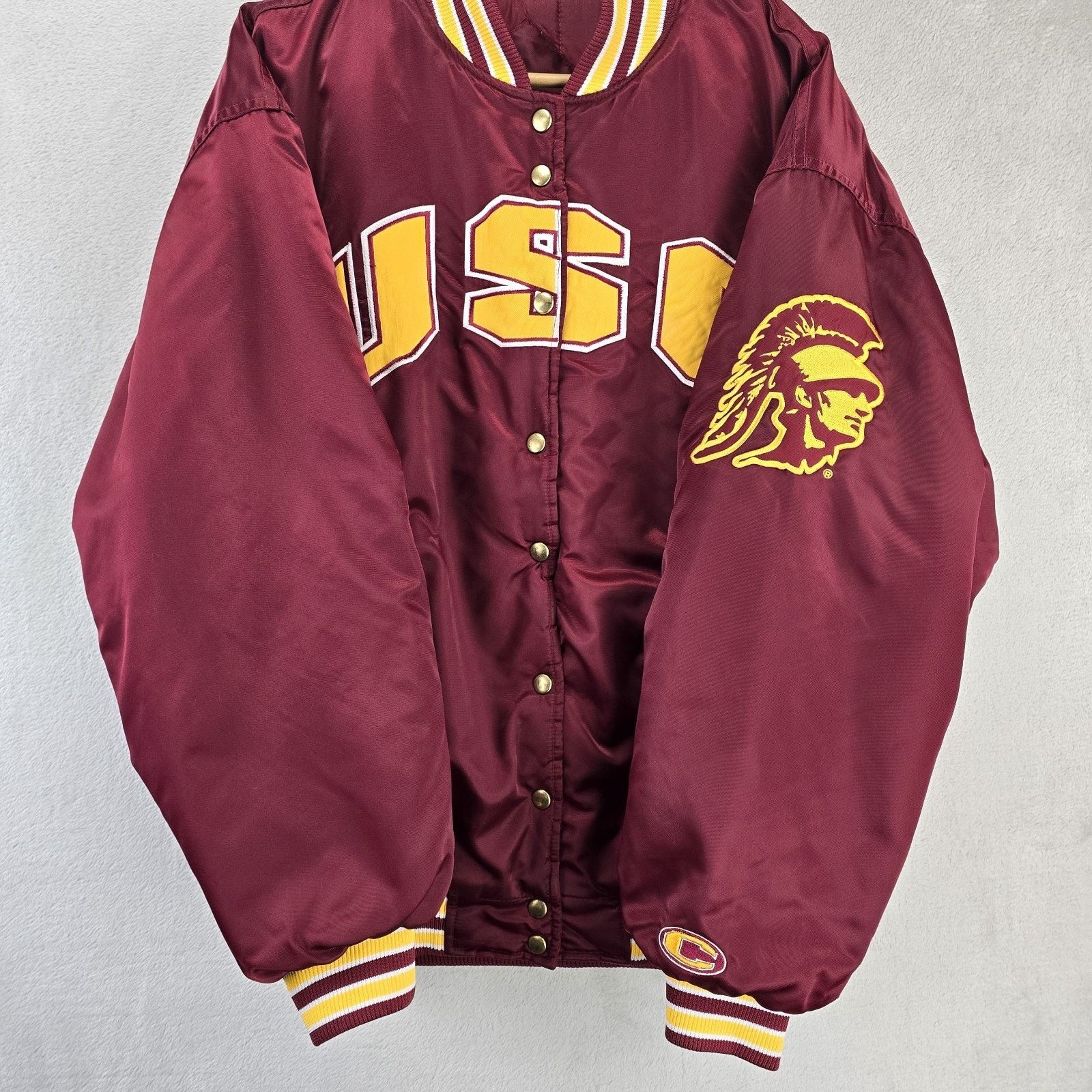 Colosseum Athletics Vintage USC Trojans Satin Jacket Large Bomber Colosseum 90s Size US L / EU 52-54 / 3 - 3 Thumbnail