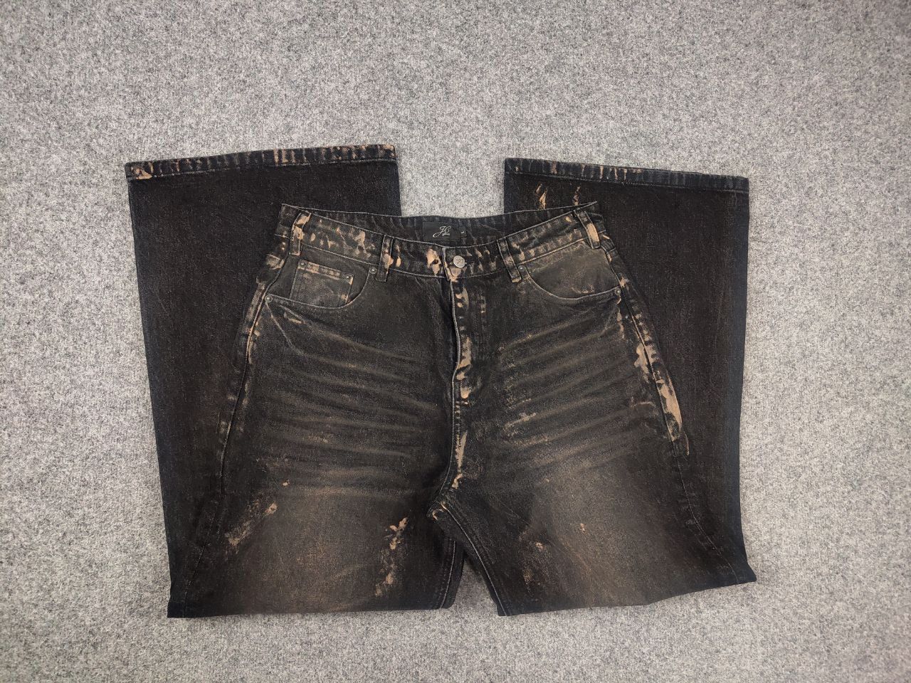 JCAESAR super baggy Black dye Denim Jeans rick owens LGB