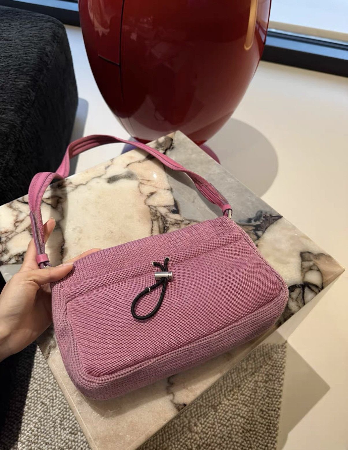 Prada Prada Vintage Magenta Wool Knit Flap Bag J36 Size ONE SIZE - 6 Thumbnail