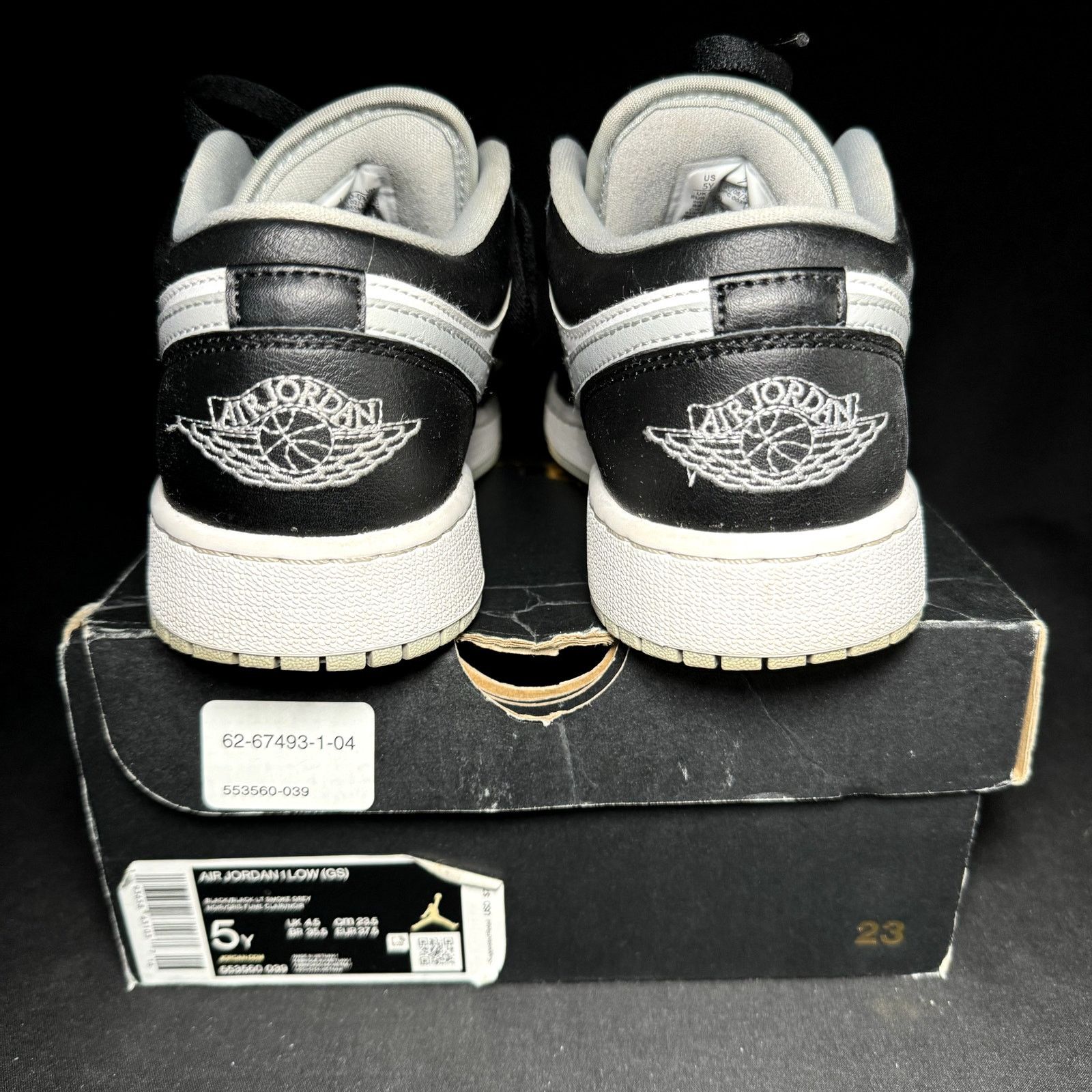 Jordan Brand × Nike Size 5 - Nike Air Jordan 1 Low GS Smoke Grey 2020 Shoes Size US 5 / EU 37 - 5 Thumbnail