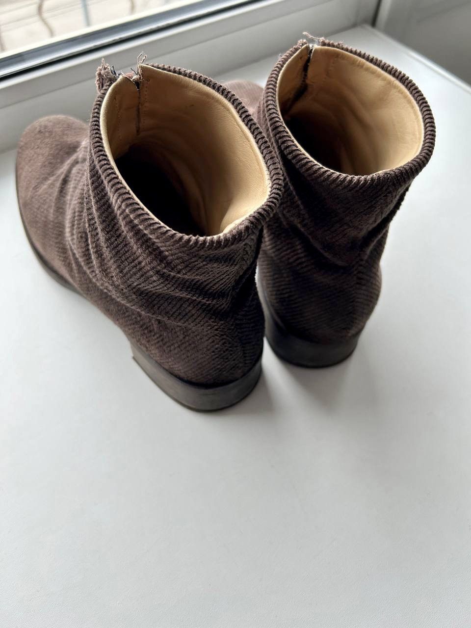 Cherevichkiotvichki Cherevichkiotvichki Layered Corduroy Leather Ankle Zip Boots Size US 9 / EU 42 - 9 Thumbnail