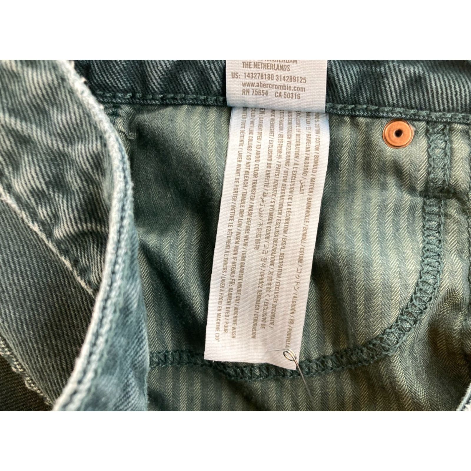 Abercrombie & Fitch Abercrombie & Fitch Jean Skirt Womens 29 Blue Raw Hem Denim Mini Short 90s Casual Womens Size 29" - 7 Thumbnail