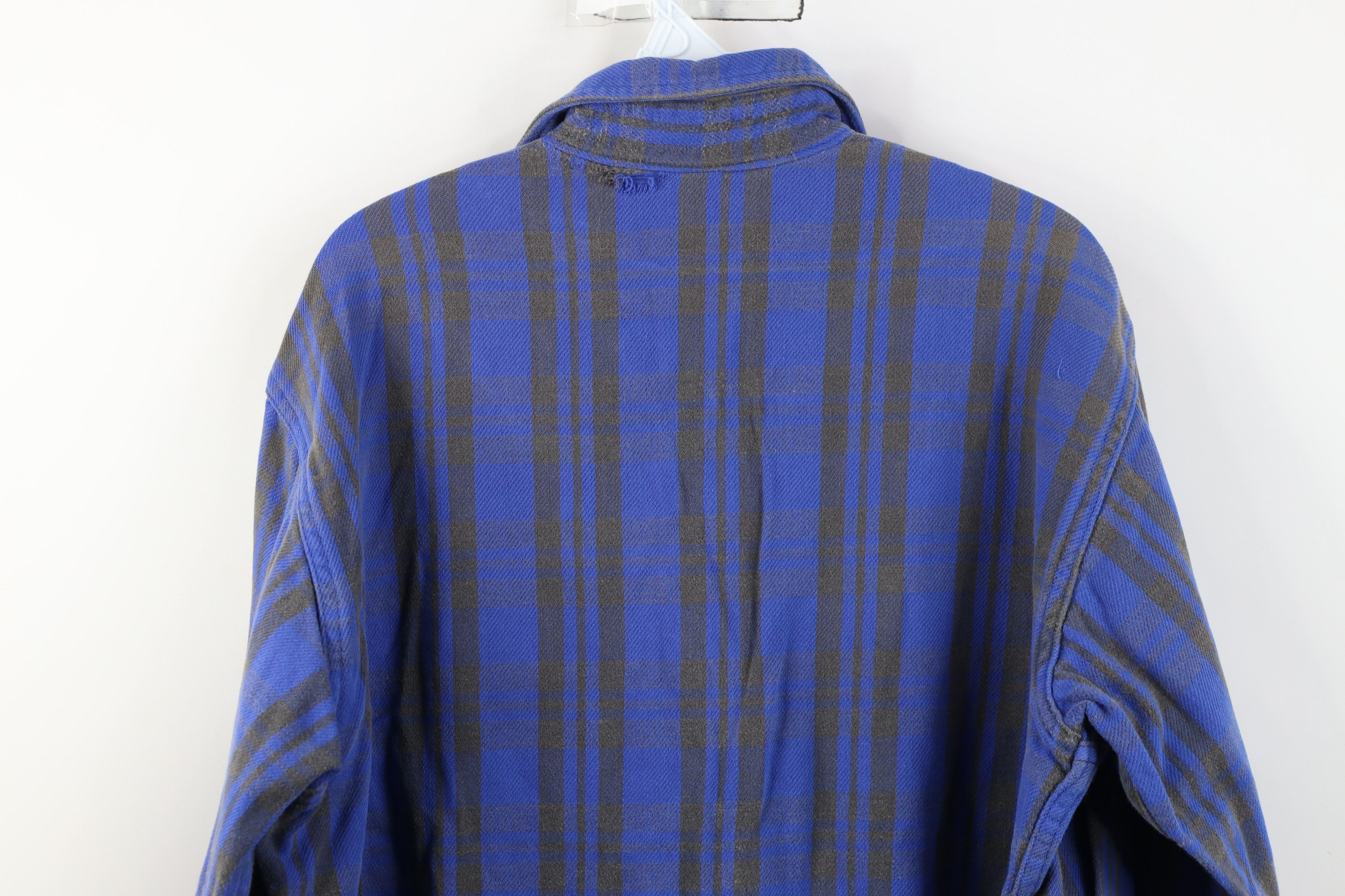 Vintage Vintage 90s Streetwear Heavy Flannel Button Shirt Plaid Size US M / EU 48-50 / 2 - 11 Thumbnail