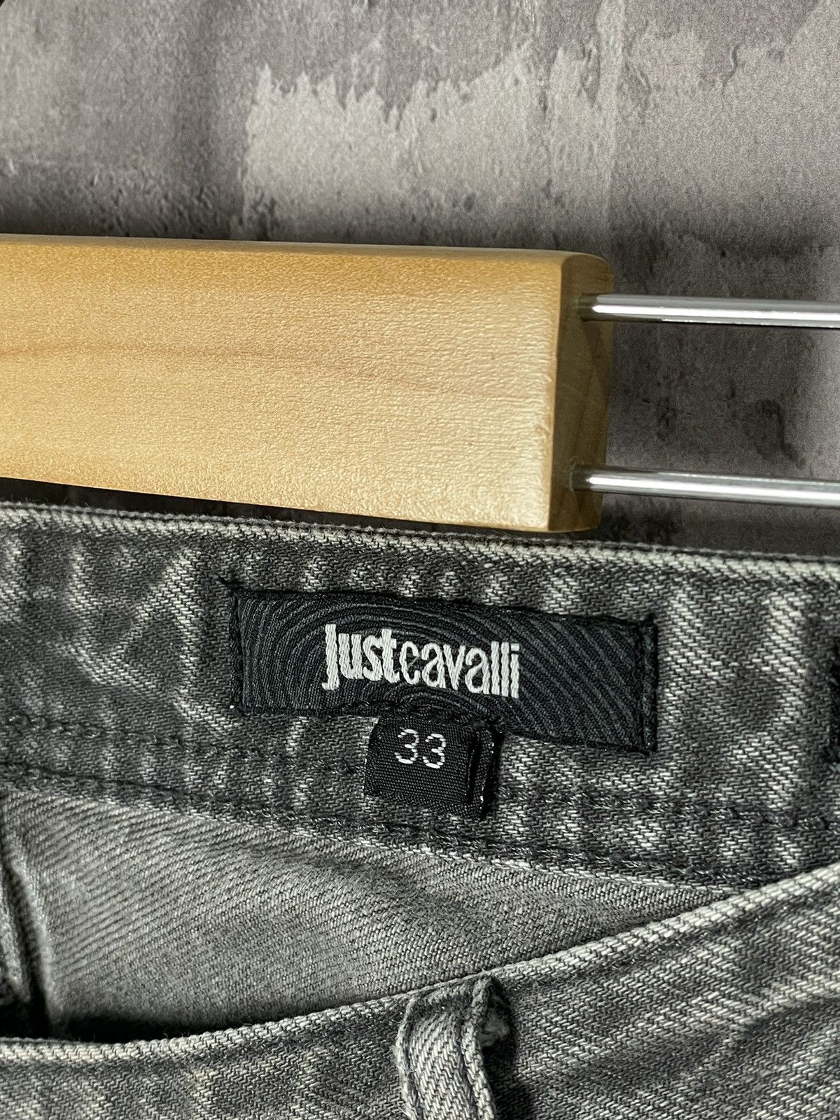 Just Cavalli × Vintage 00s Just Cavalli Vintage Y2K Glamour Retro Denim Pants Size US 33 - 15 Thumbnail