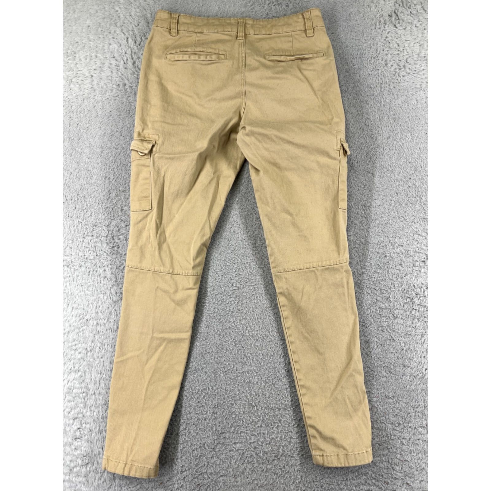 Vintage BONGO Womens Pants Cargo Twill Beige 26x26 Regular Inseam Ankle Zip 26 Waist Tapered Rise 7 Size 28" / US 6 / IT 42 - 2 Thumbnail