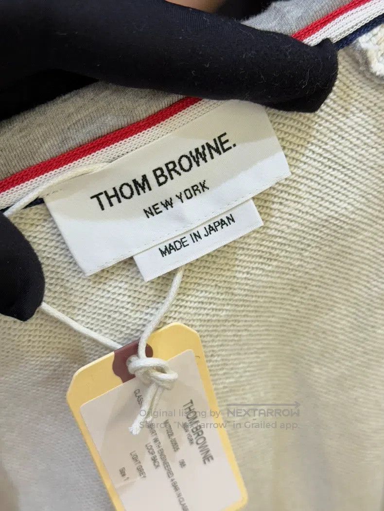 Thom Browne Thom Browne Classic Gray Stripe Zip Hoodie Size US S / EU 44-46 / 1 - 6 Thumbnail