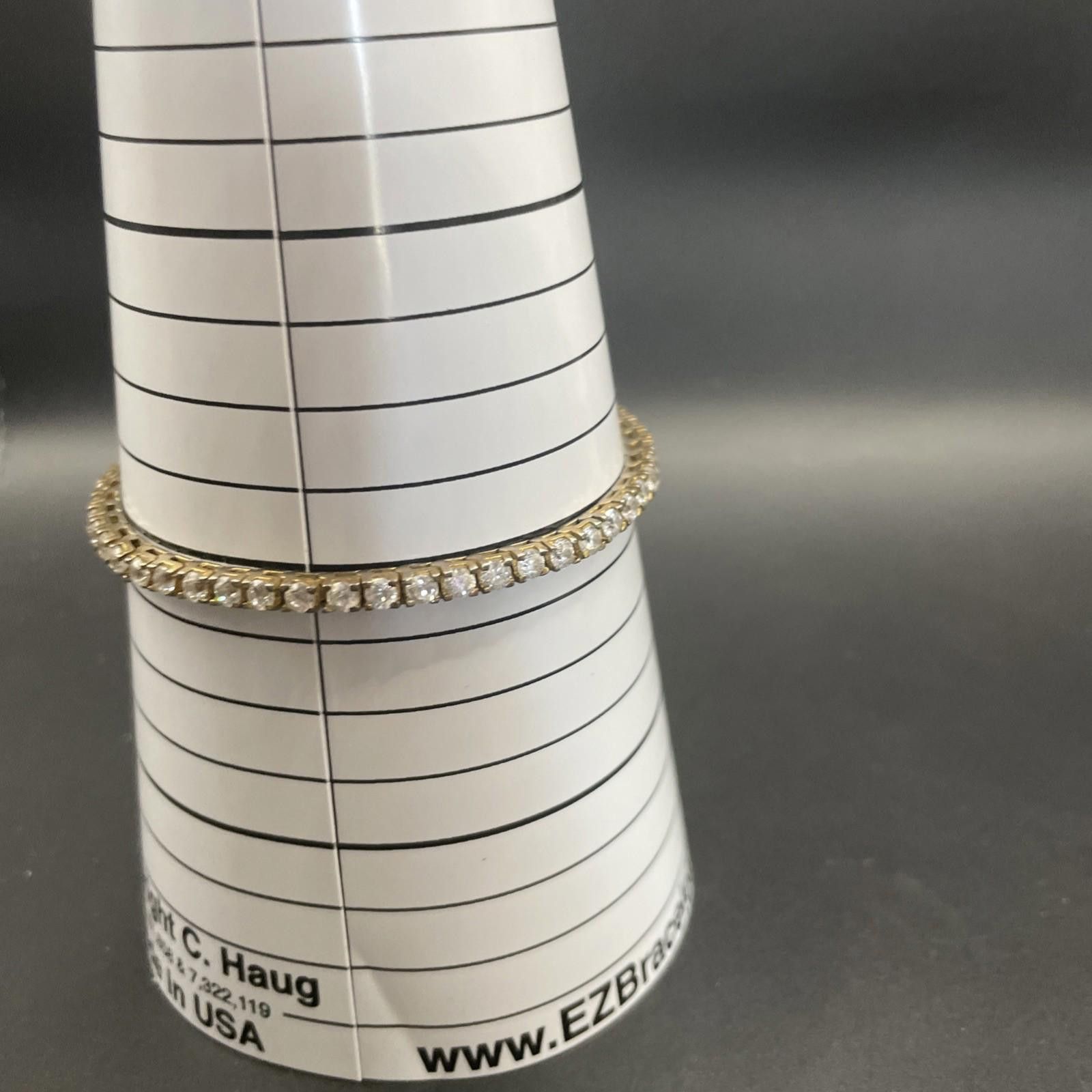 The Unbranded Brand PAJ 925 Sterling Silver Square Cubic Zirconia Bracelet 7” Size ONE SIZE - 6 Thumbnail