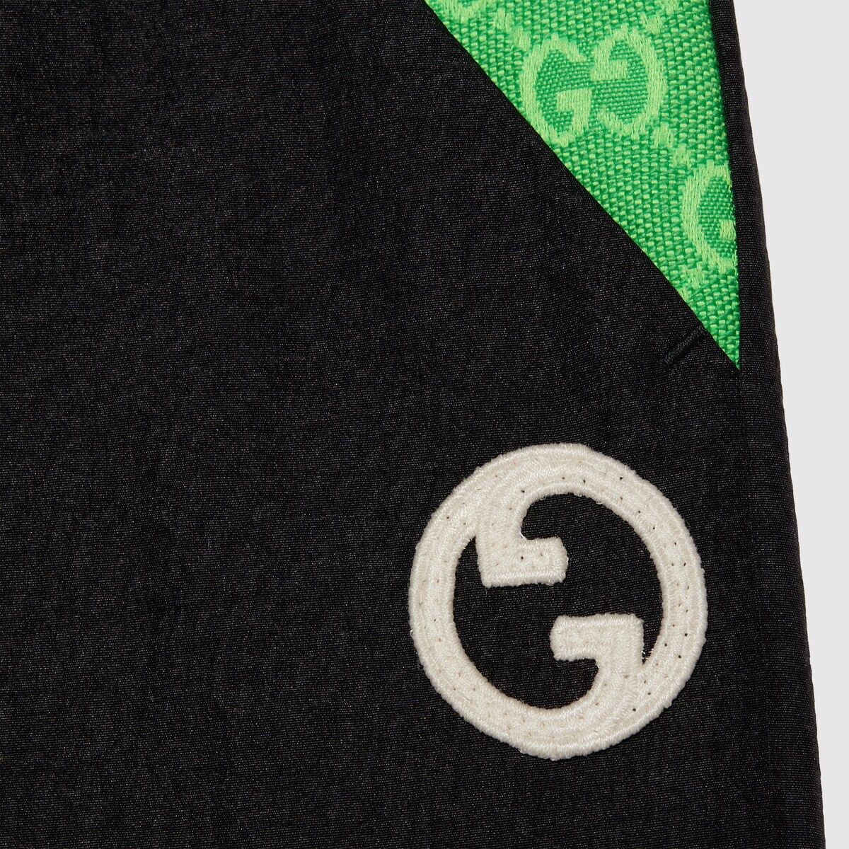Gucci Gucci Nylon Pants With GG Patch Black Green Pockets Size 28" / US 6 / IT 42 - 4 Thumbnail