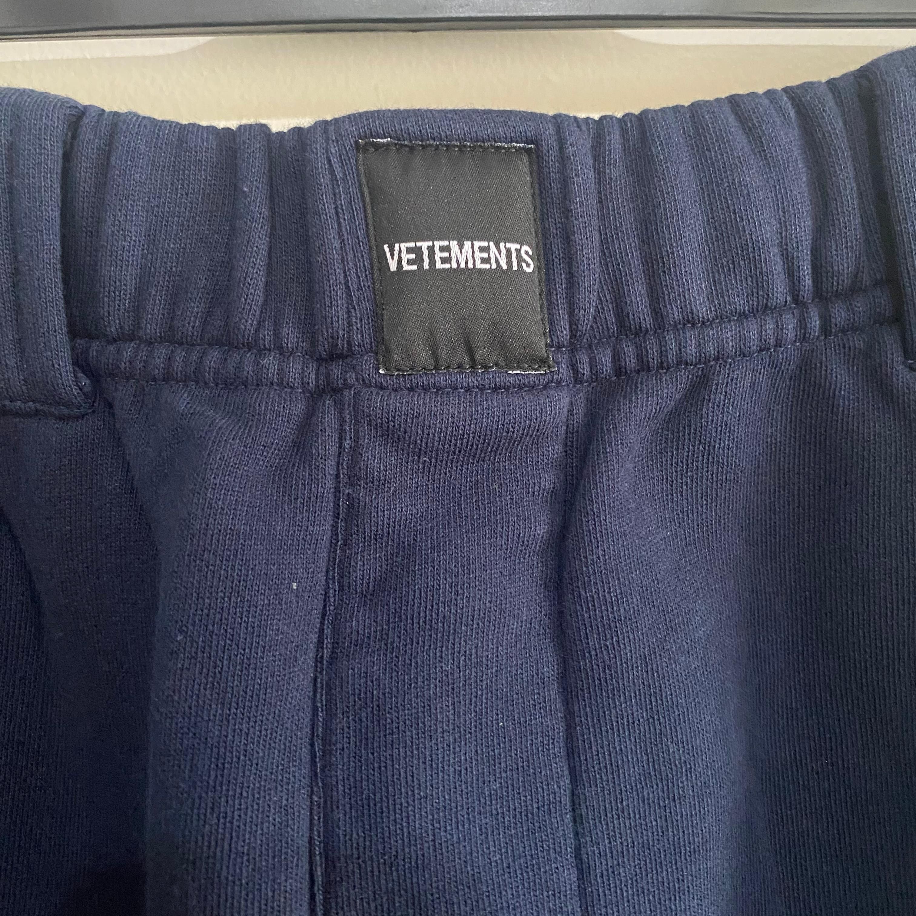 Vetements Runway Navy Blue Simple Logo Sweatpants Size US 28 / EU 44 - 6 Thumbnail