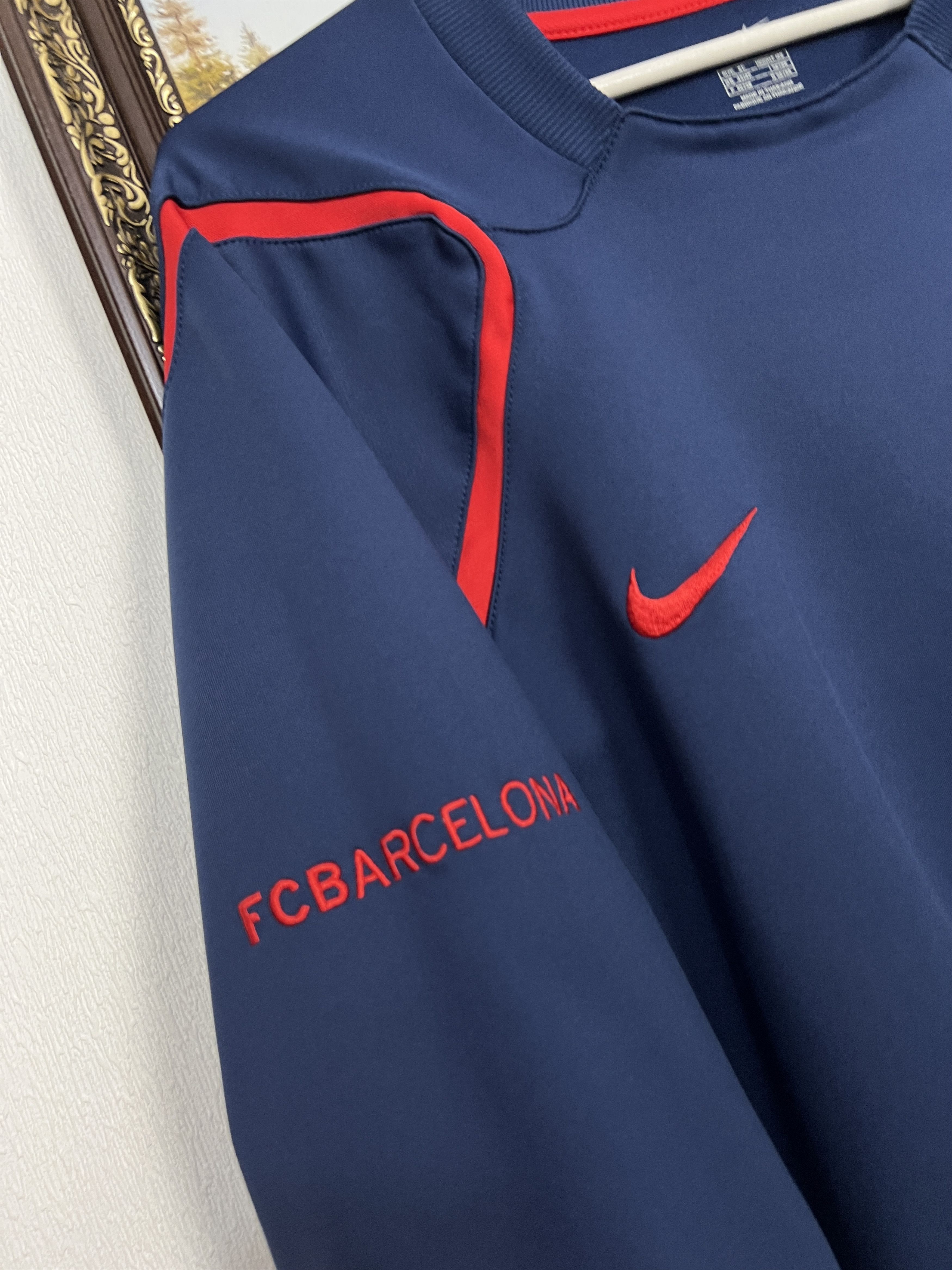Nike FC Barcelona Football Train Sweatshirt Soccer Track Top Size US XL / EU 56 / 4 - 4 Thumbnail