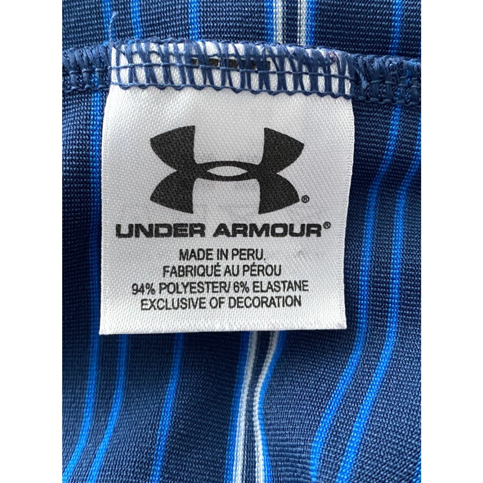Under Armour Under Armour Polo Shirt Golf Short Sleeve Striped Blue White Men's XL Mens XL Under Armour HeatGear Regular Shirt Size US XL / EU 56 / 4 - 5 Thumbnail