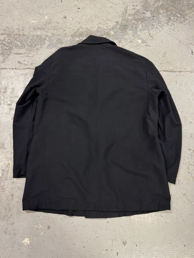 Giorgio Armani 1990s Giorgio Armani Collezioni Black Buttoned Long Jacket Size US M / EU 48-50 / 2 - 5 Thumbnail