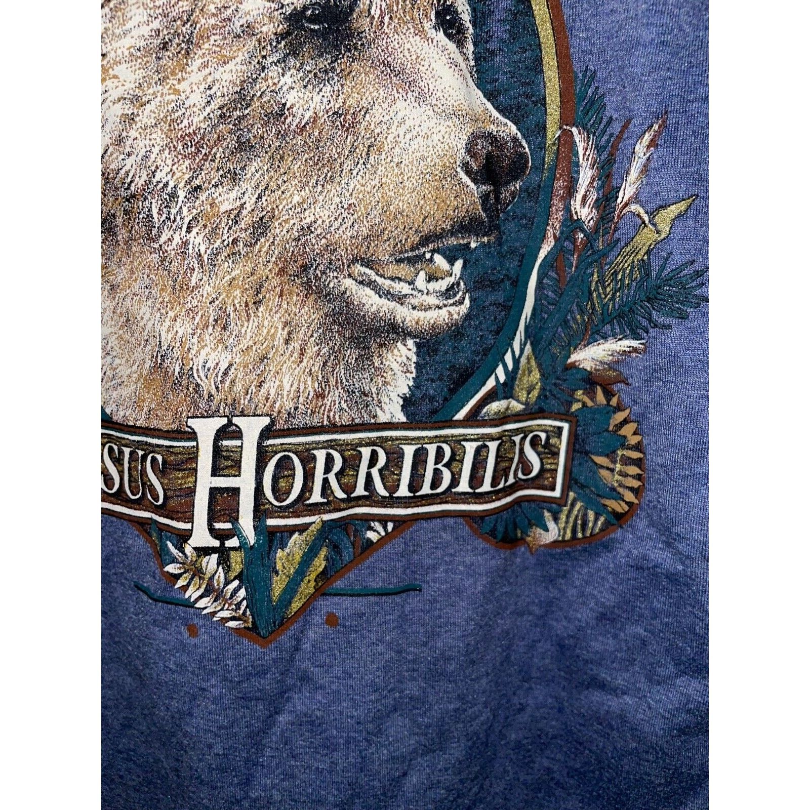 Jerzees Vintage Grizzly Bear Shirt Country Ursus Horribilis 90s Tee Size US L / EU 52-54 / 3 - 7 Thumbnail
