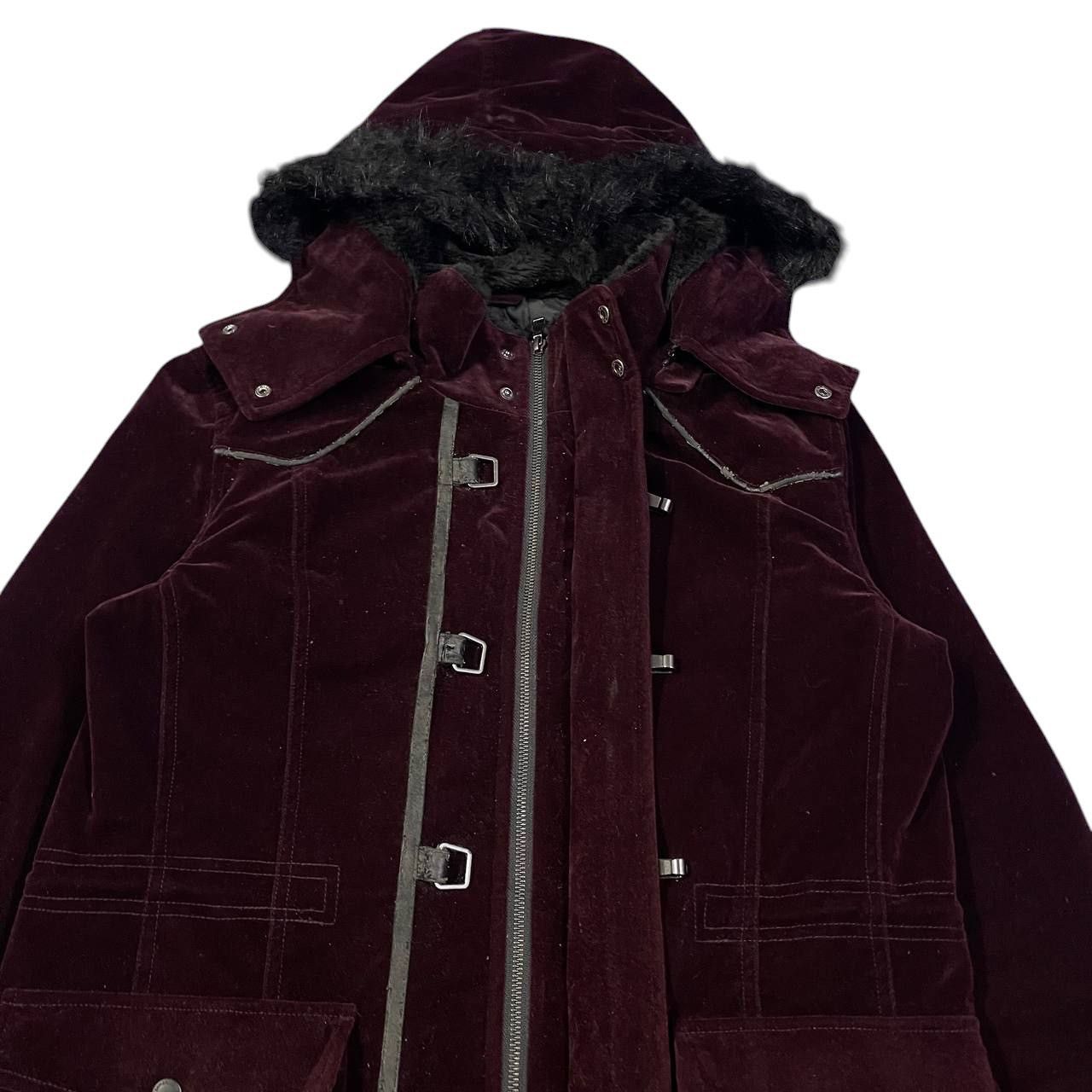semanticdesign Semantic Design Fur Hooded Velvet Coat Size US L / EU 52-54 / 3 - 7 Thumbnail