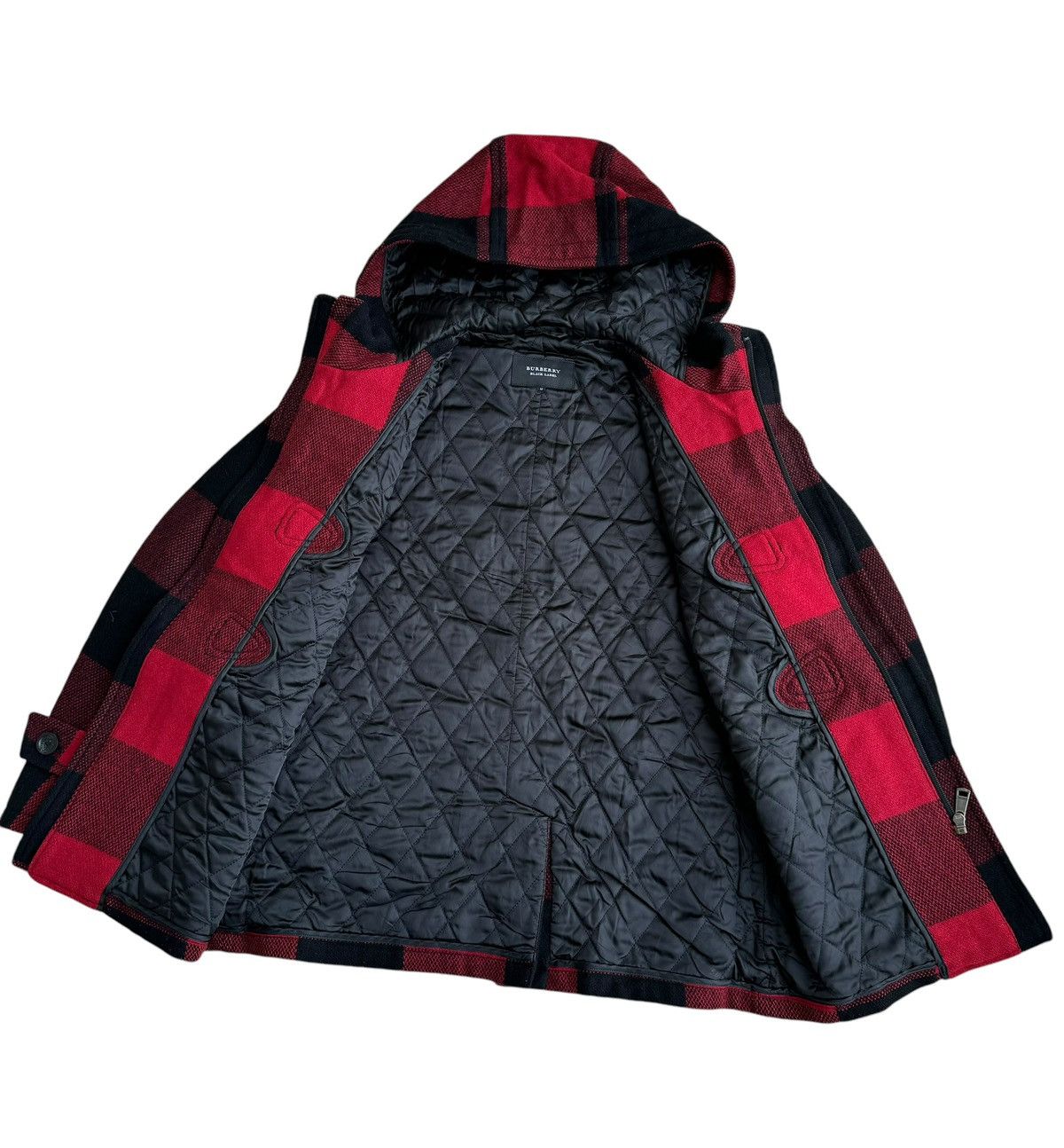 Burberry ⚡️⚡️Burberry Black Label Duffle Coat Red Plaid Jacket Size M / US 6-8 / IT 42-44 - 10 Thumbnail