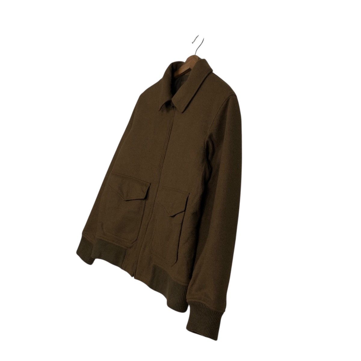Japanese Brand 📌Rich Brown Vintage Wool Bomber Jacket Uniqlo Issey Miyake Size US M / EU 48-50 / 2 - 3 Thumbnail