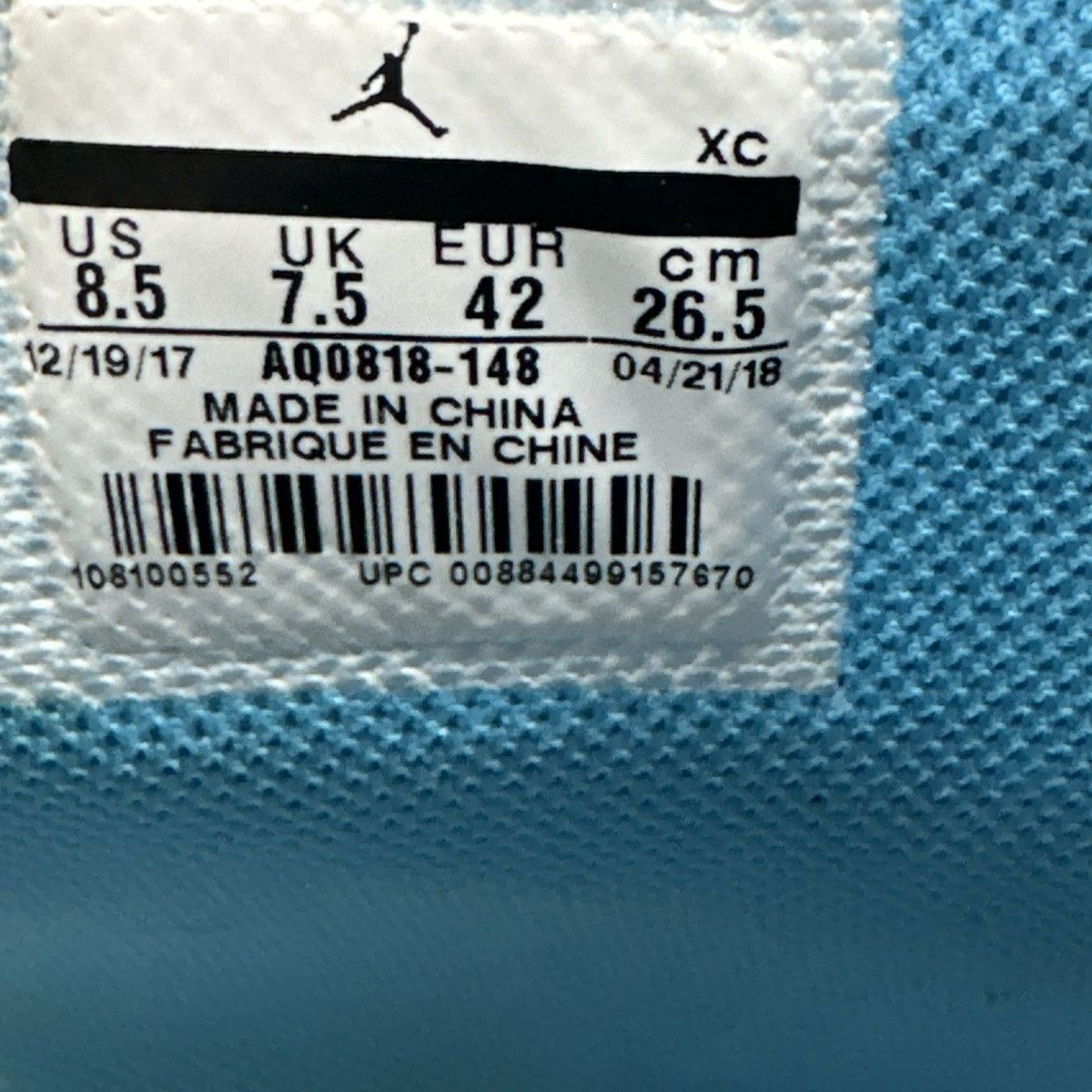 Jordan Brand × Off-White Off White x Air Jordan 1 Retro High OG ‘UNC’ Size US 8.5 / EU 41-42 - 8 Thumbnail