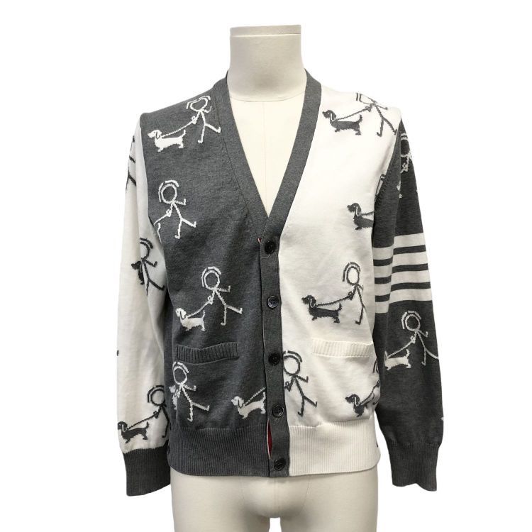 Thom Browne Thom Browne Dog Print Cardigan Size M Size US M / EU 48-50 / 2 - 1 Thumbnail