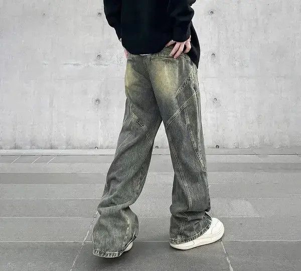 VIBE Vintage Flared Wide Leg Jeans Size US 32 / EU 48 - 3 Thumbnail