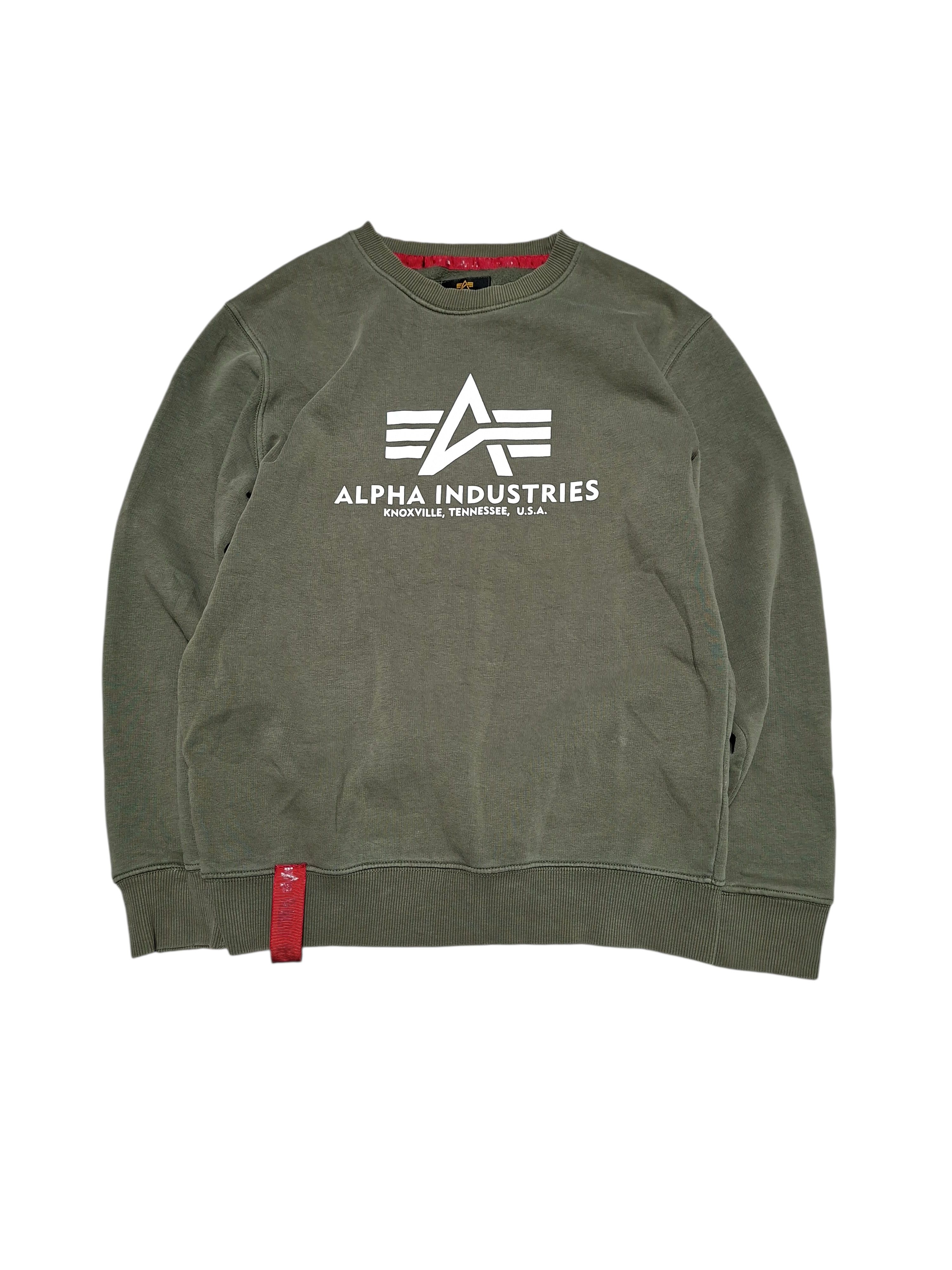 Alpha Industries ALPHA INDUSTRIES VINTAGE MILITARY KHAKI BIG LOGO SWEATSHIRT Size US S / EU 44-46 / 1 - 1 Thumbnail