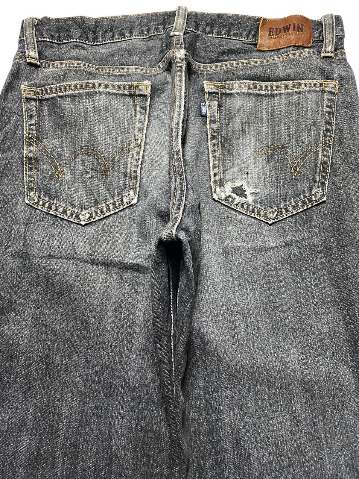 Edwin Vintage Edwin Japan Denim Tears Distressed Loose Slim Jeans Size US 32 / EU 48 - 4 Thumbnail