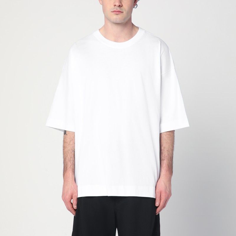 トップス DRIES VAN NOTEN HEGLAND WHITE SIZE S Dries Van Noten White Cotton Hegland Oversize T-Shirt | Grailed