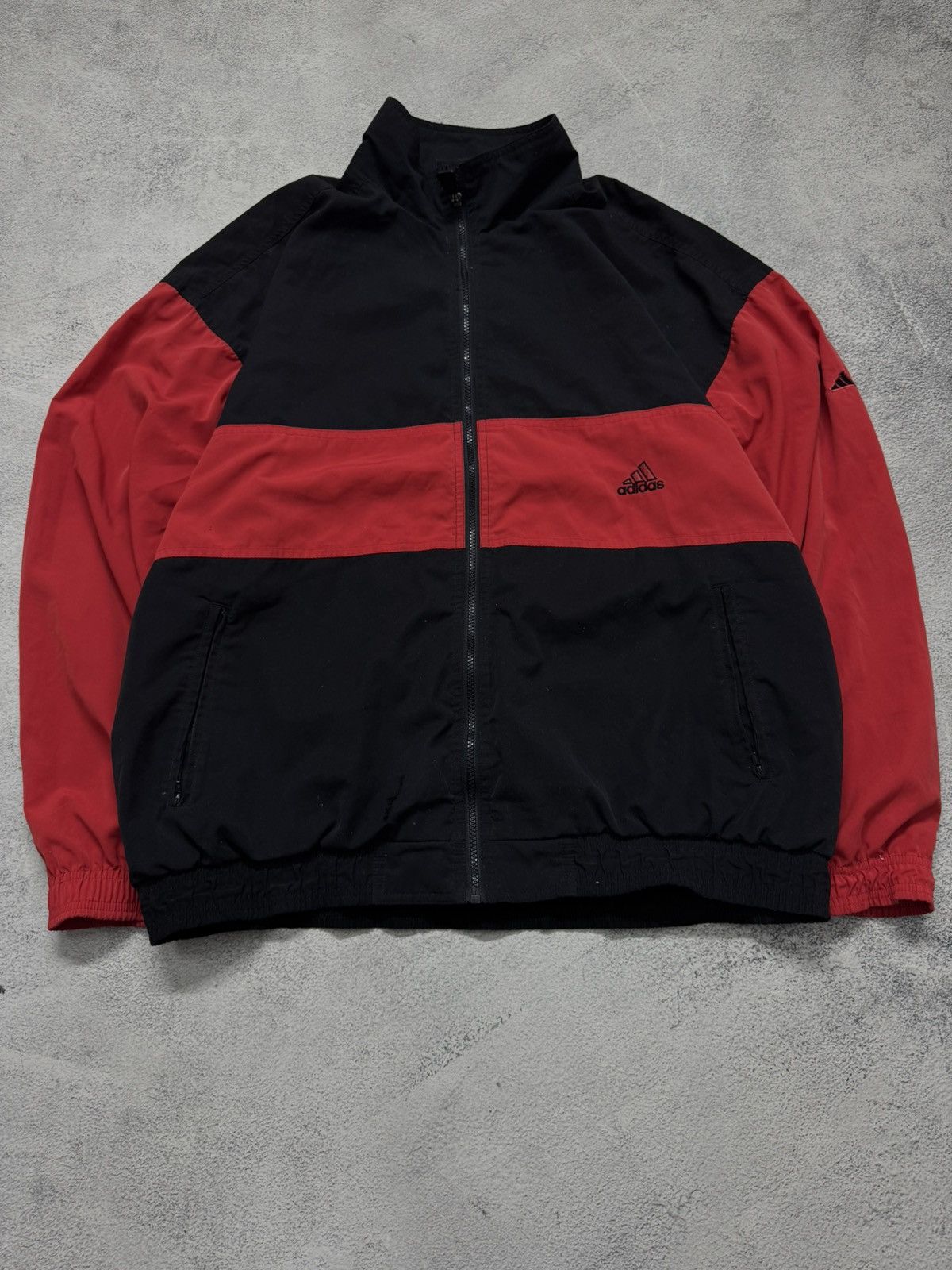 Adidas Vintage Y2k Adidas 💙🖤 Nylon Spellout Logo Jacket 90’s Size US XL / EU 56 / 4 - 9 Thumbnail