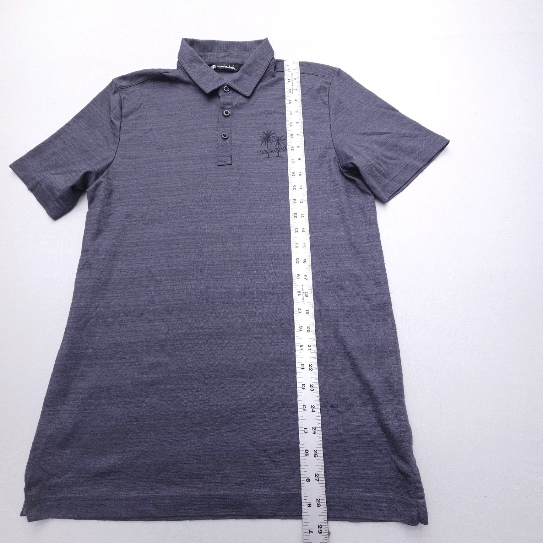 TravisMathew Travis Mathew Golf Polo Mens M Gray Pima Cotton Blend Logo Short Sleeve Shirt 90s Theme USA Mens Size US M / EU 48-50 / 2 - 5 Thumbnail