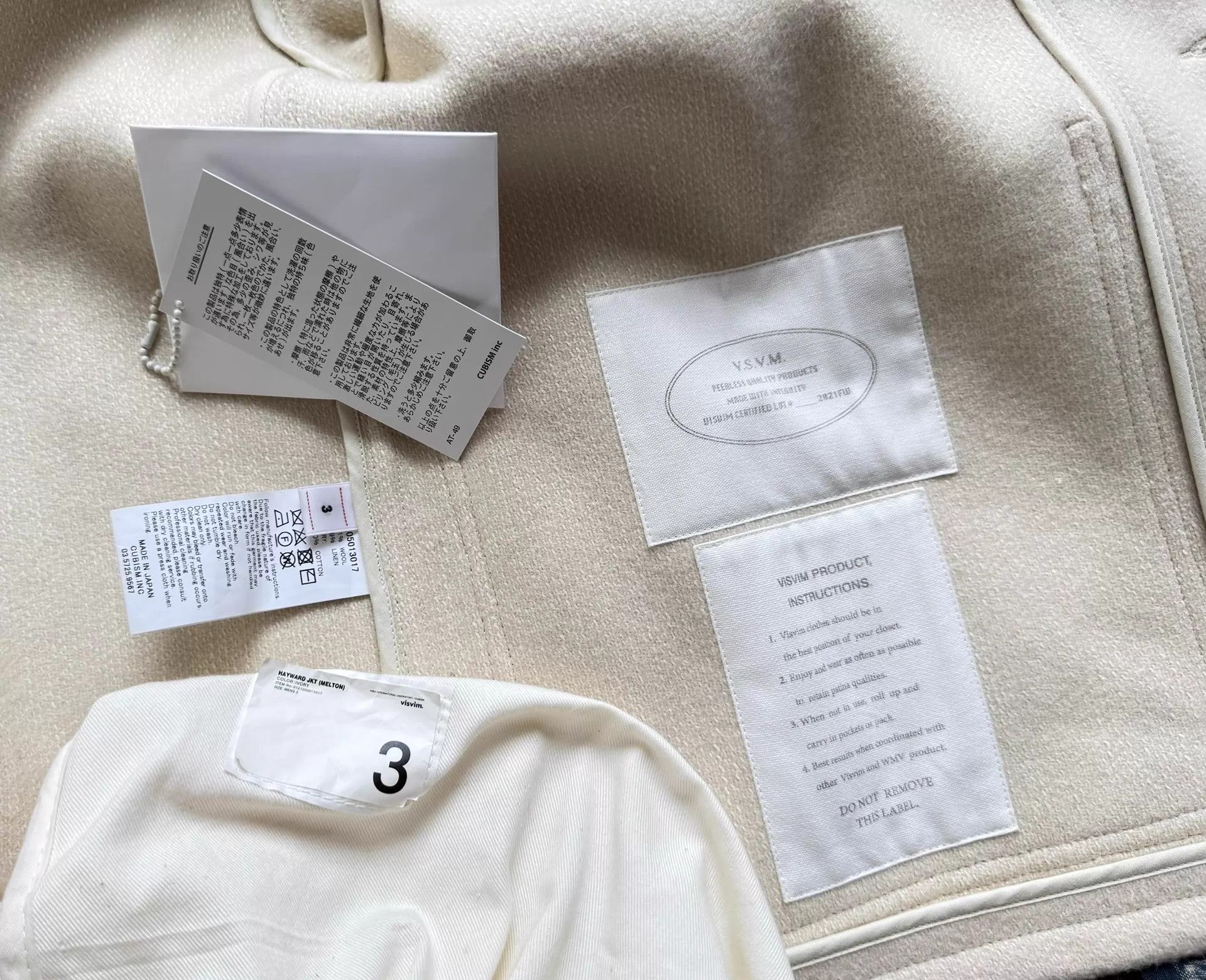 Visvim VISVIM HAYWARD JKT WOOL MELTON WHITE 3 Size US L / EU 52-54 / 3 - 9 Thumbnail
