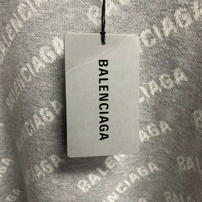Balenciaga Balenciaga Grey knitted sweater with full printed logo Size US XS / EU 42 / 0 - 4 Thumbnail