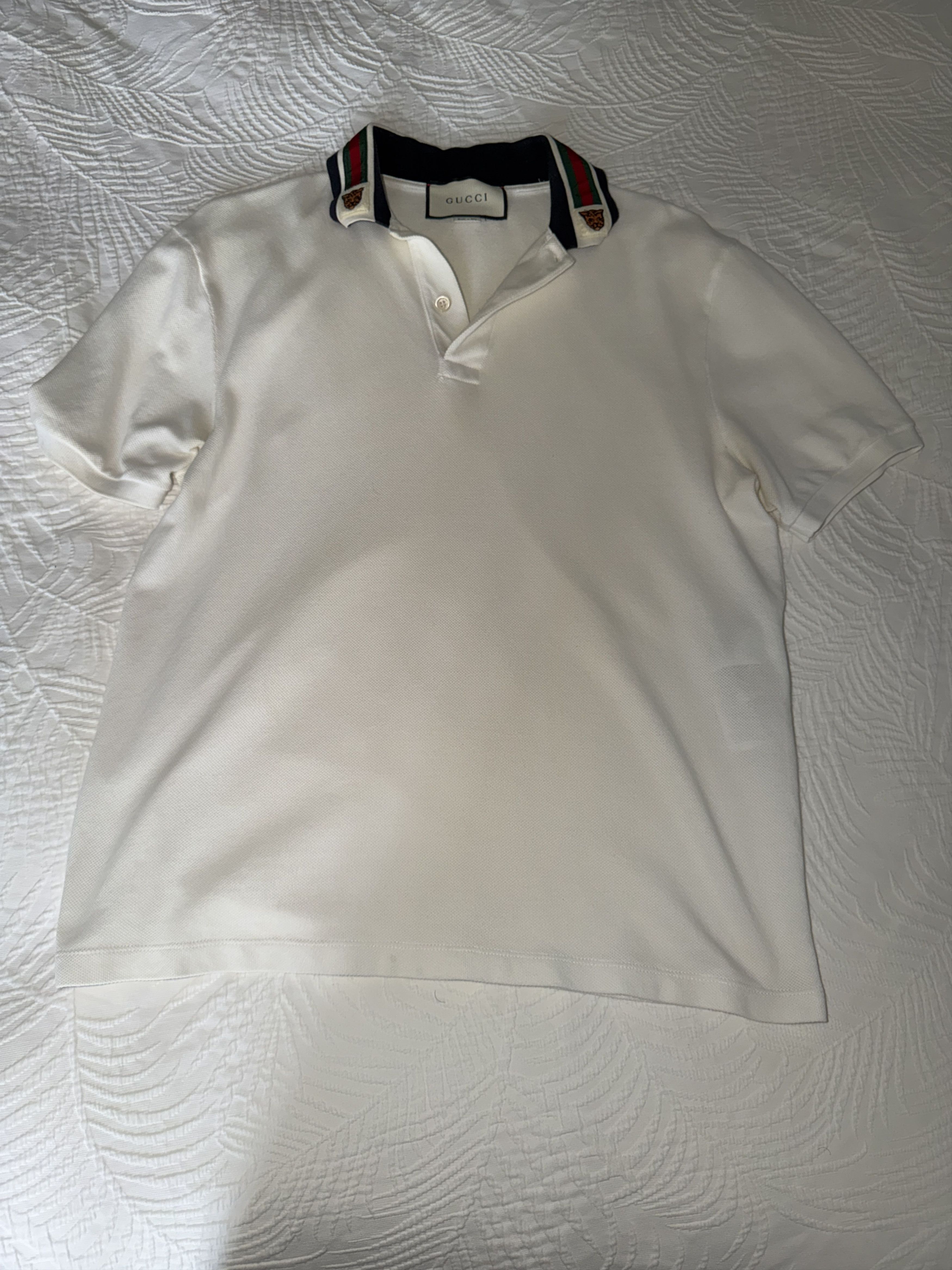Gucci Gucci Polo Shirt, Green & Red Embroided Collar Size US M / EU 48-50 / 2 - 1 Thumbnail
