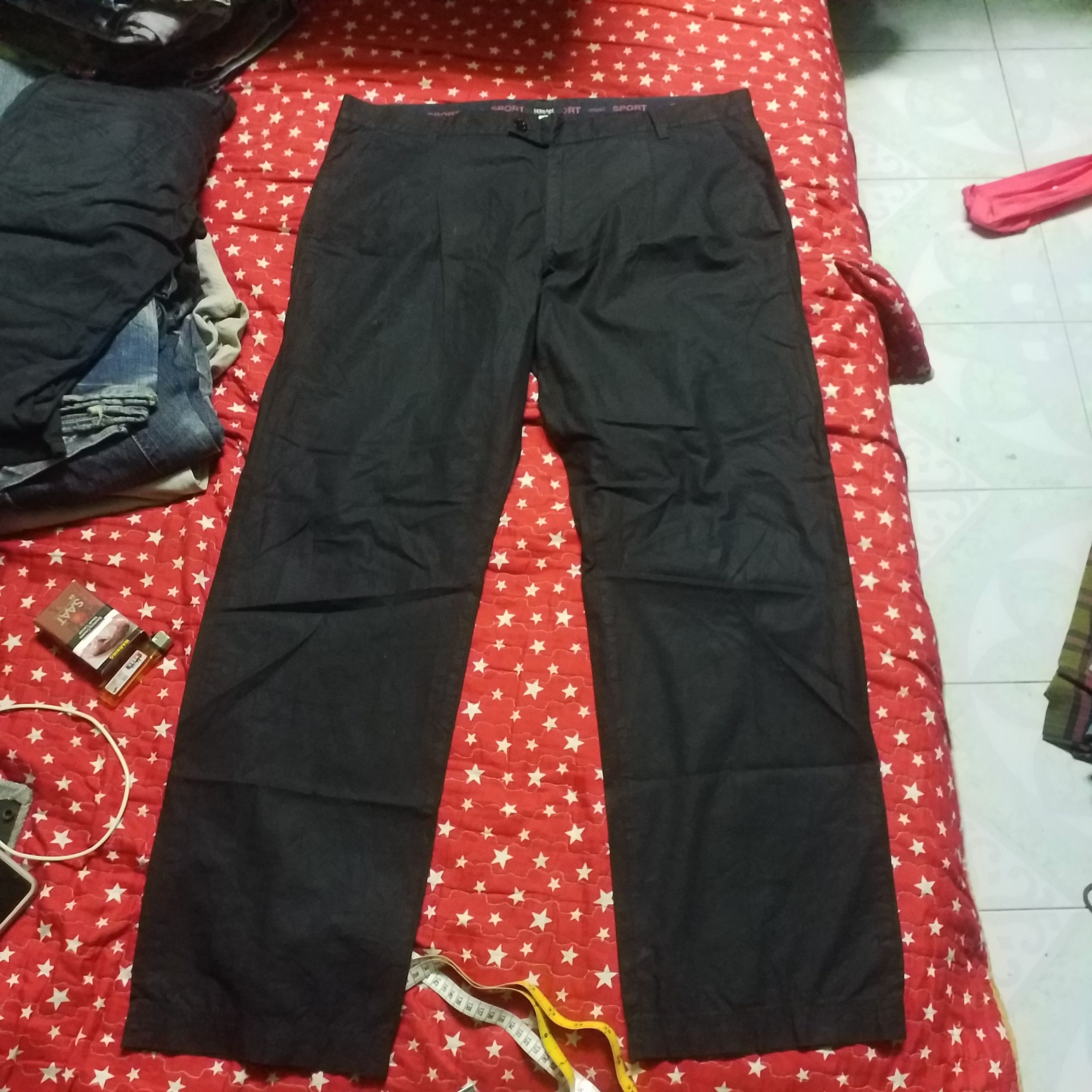 Versace VERSACE SPORT BLACK BAGGY PANT Size 39" - 1 Thumbnail